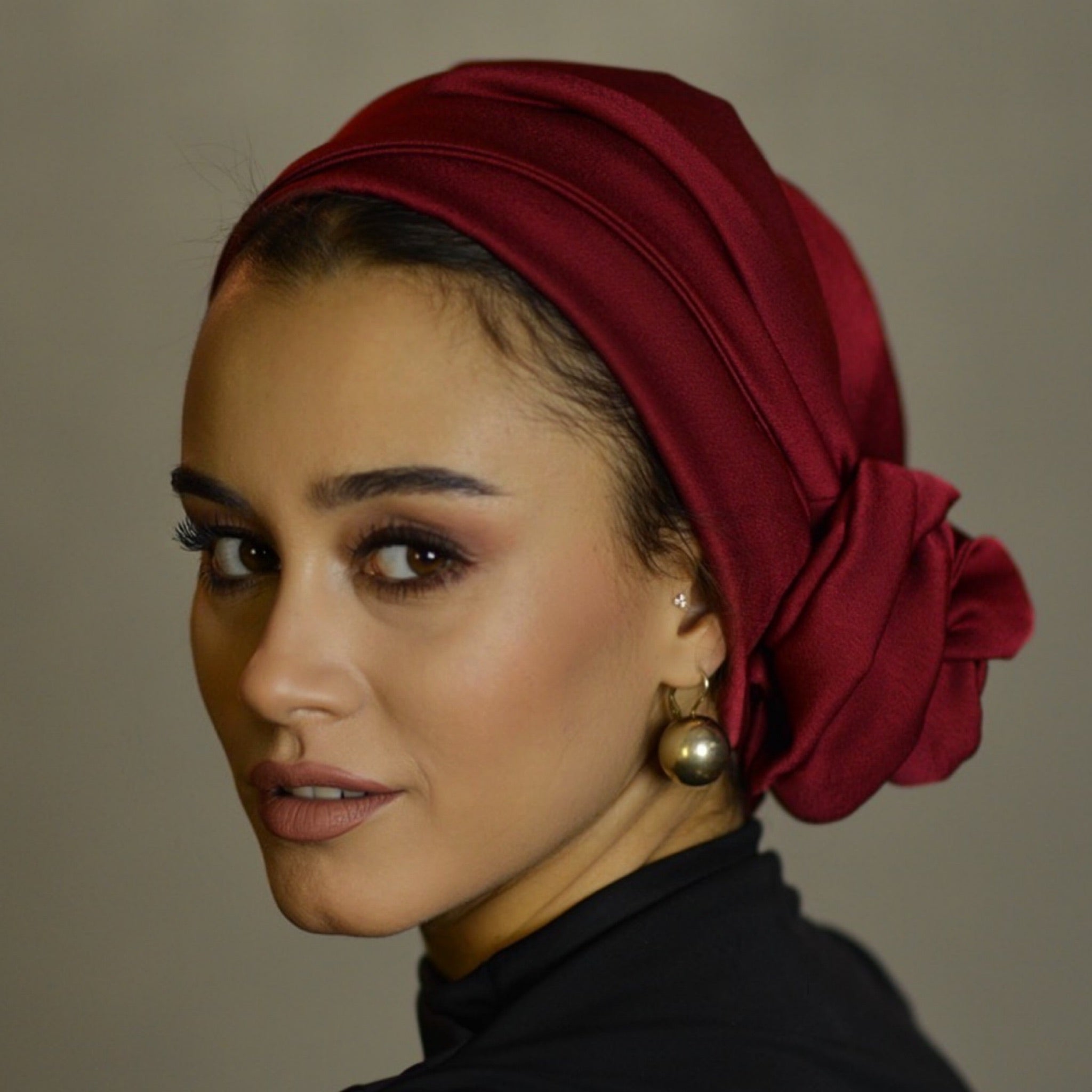 Dubai Tie Turban - Crepe Satin Fabric