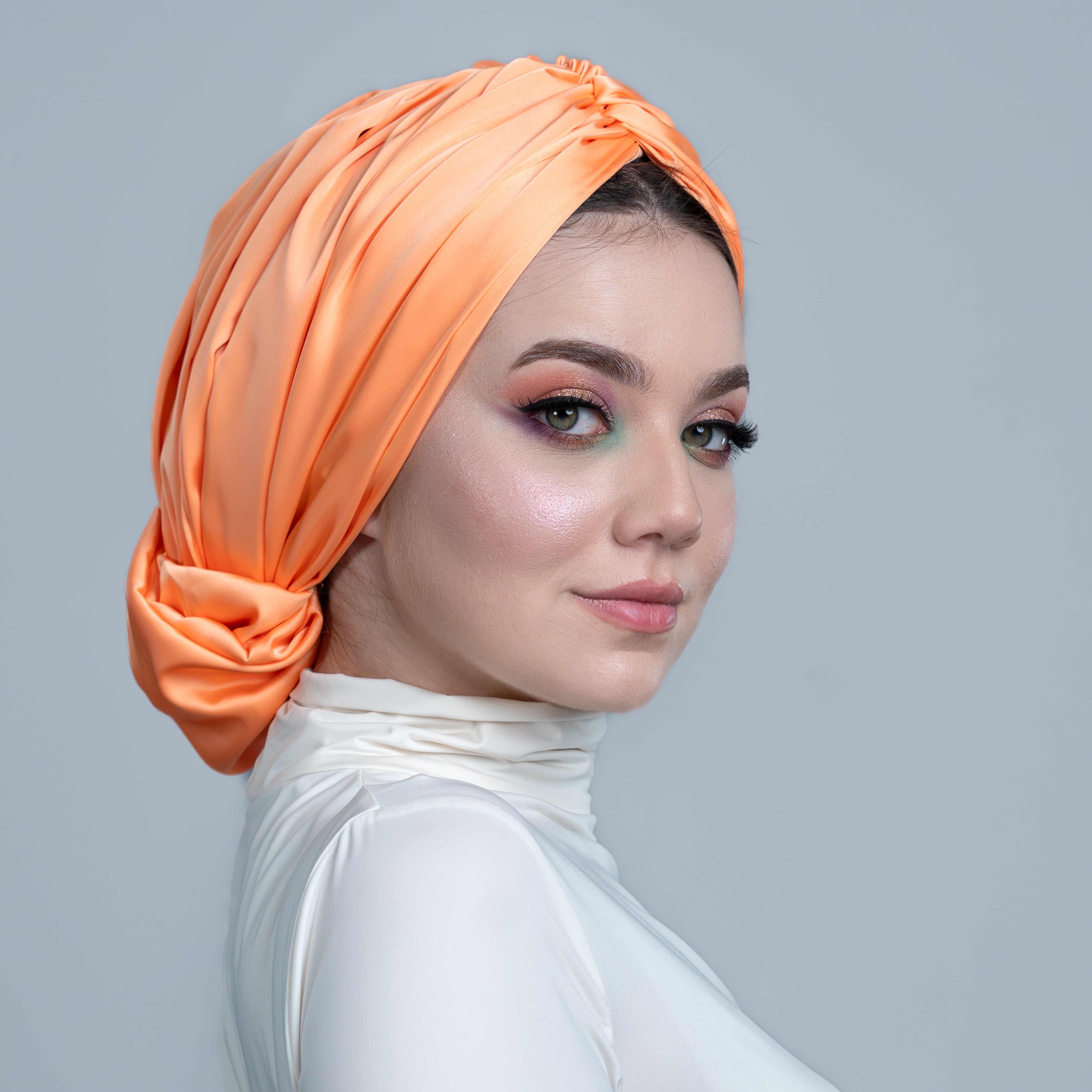 Abu Dabi – Saten - Topuzlu Bone