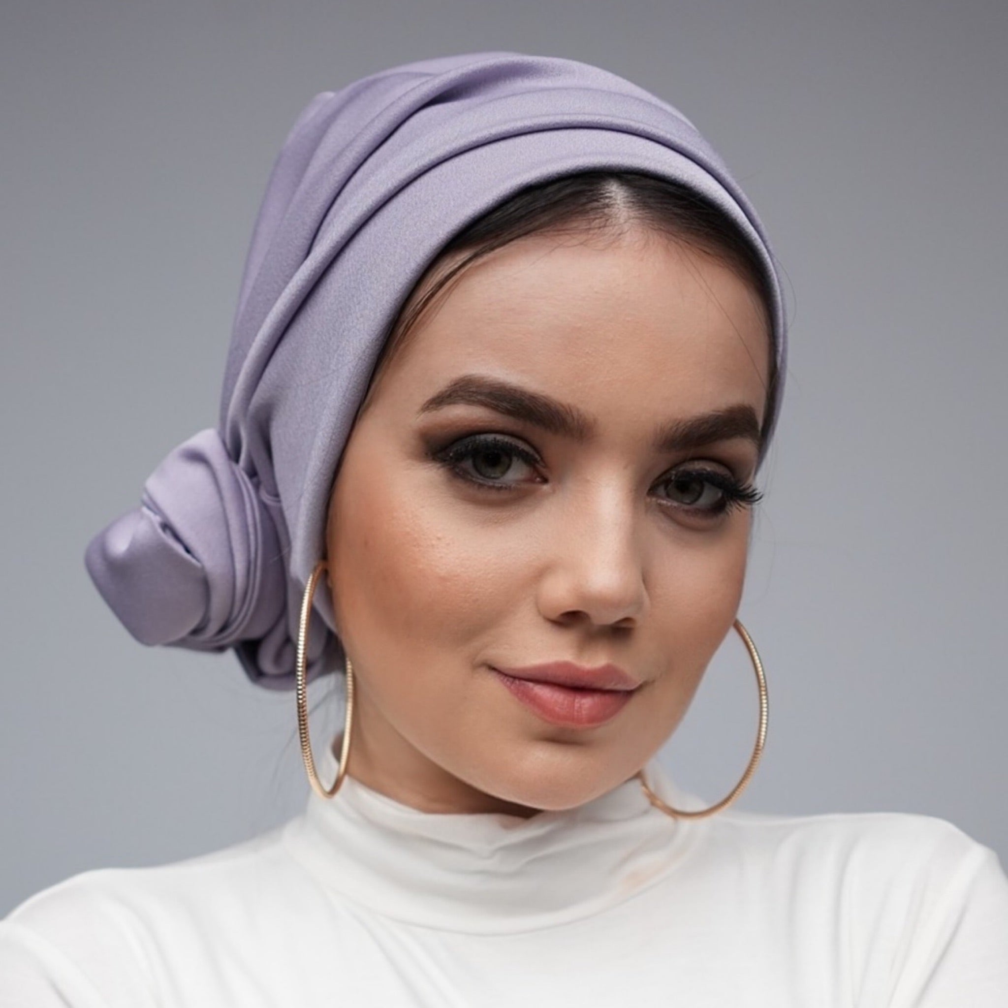 Dubai Tie Turban - Crepe Satin Fabric