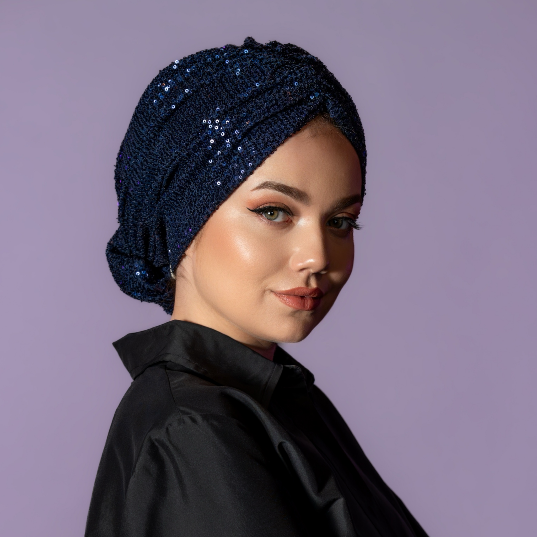 Beyrut Topuzlu Bone - Pul Payet İşlemeli