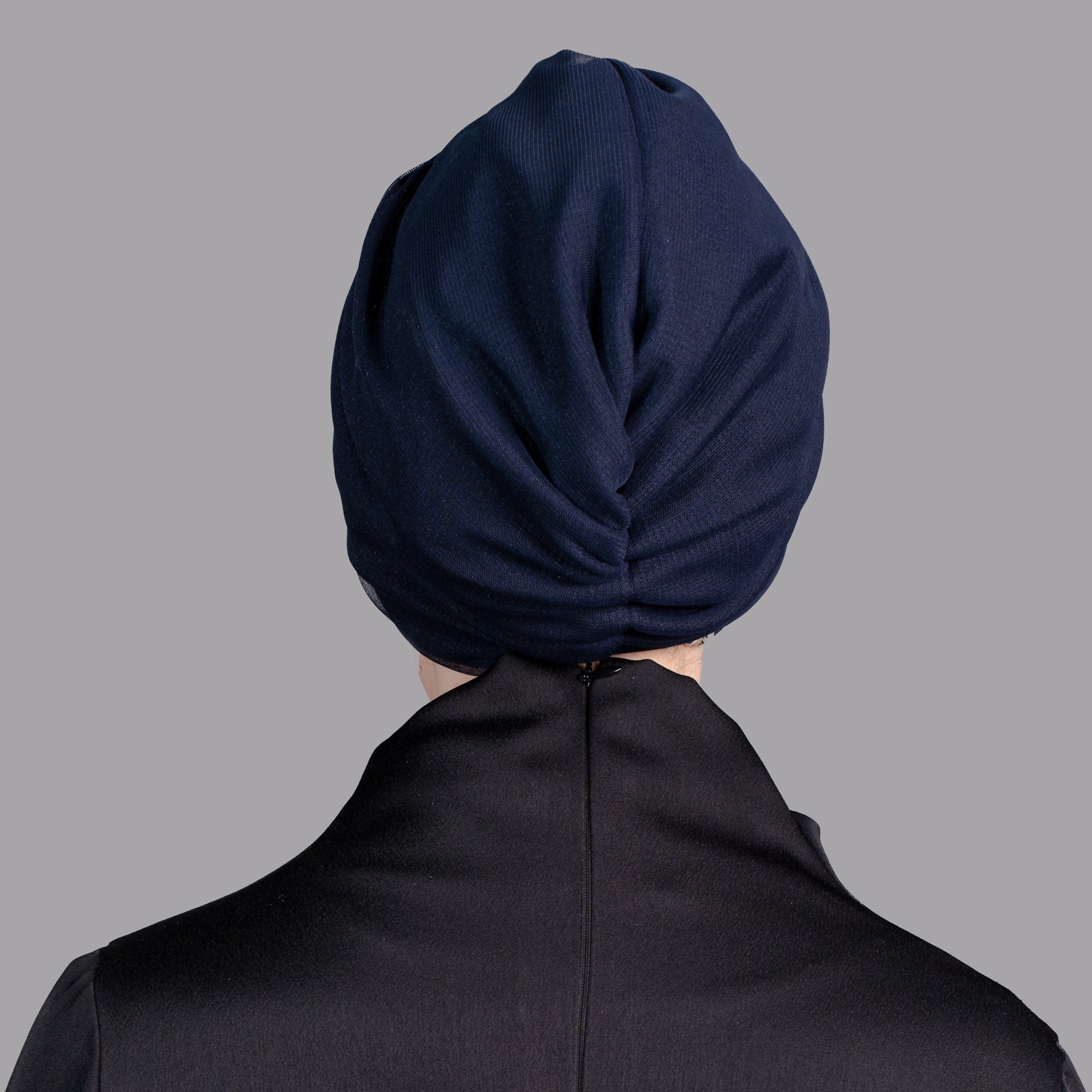 Milano Büzgülü Bone - Tül Katmanlı Örme Kumaş