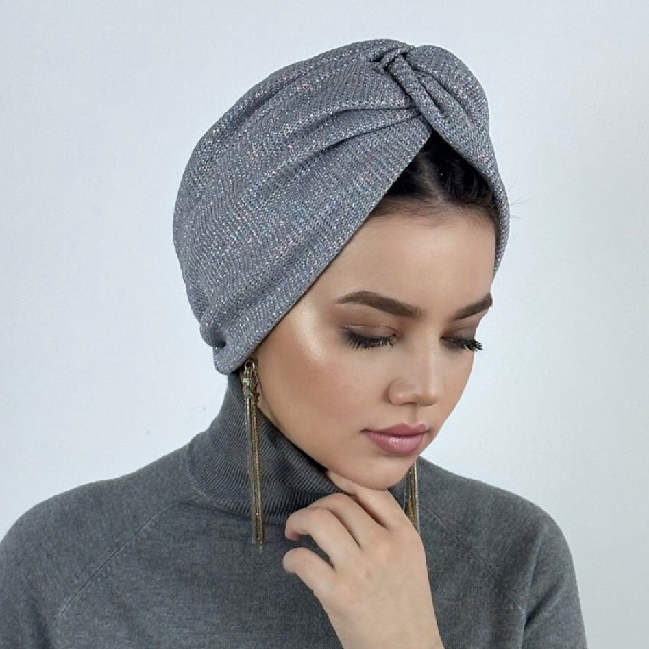 Barcelona Burgulu Bone - Işıltılı Örme Kumaş