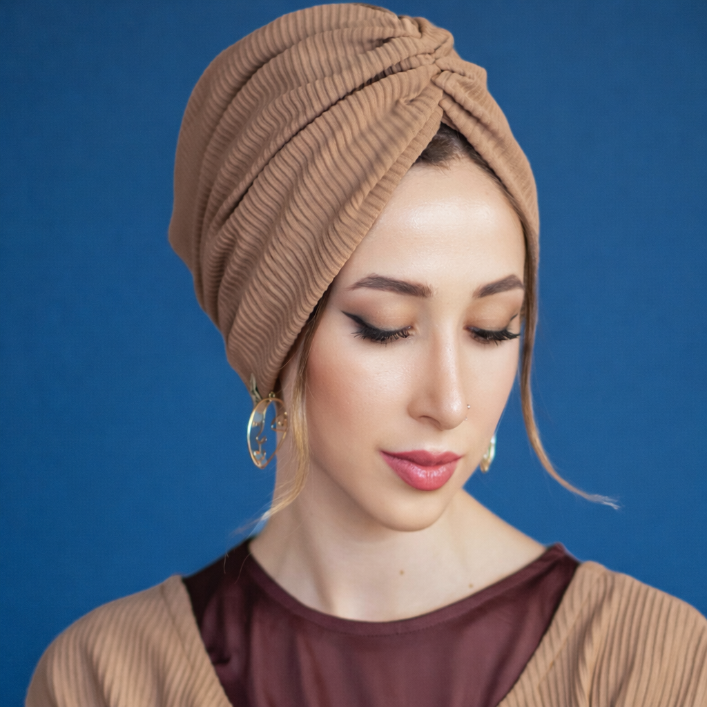 Milano Büzgülü Bone - Fitilli Tok Kumaş