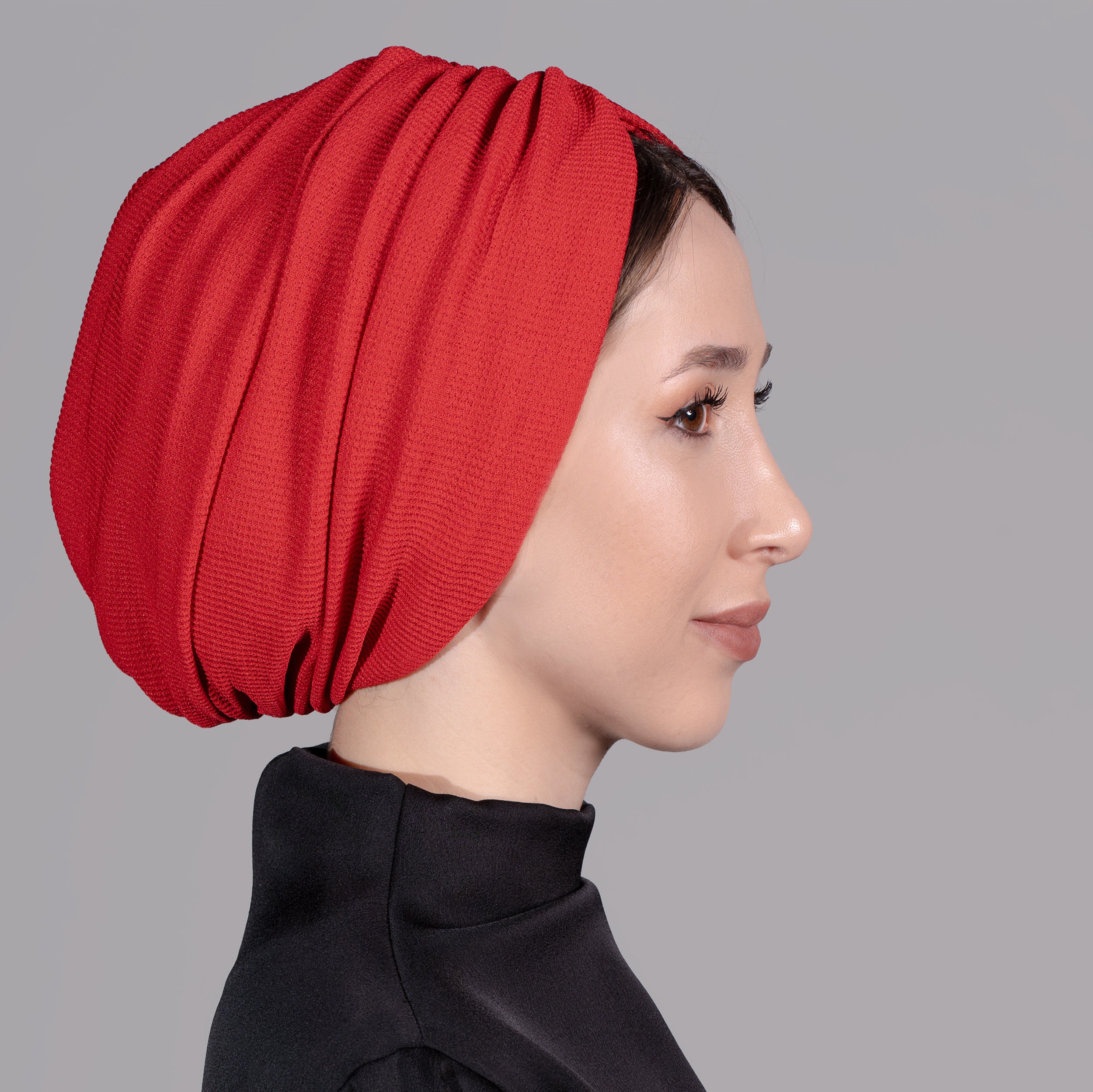 Milano Büzgülü Bone - Hafif Örme Kumaş