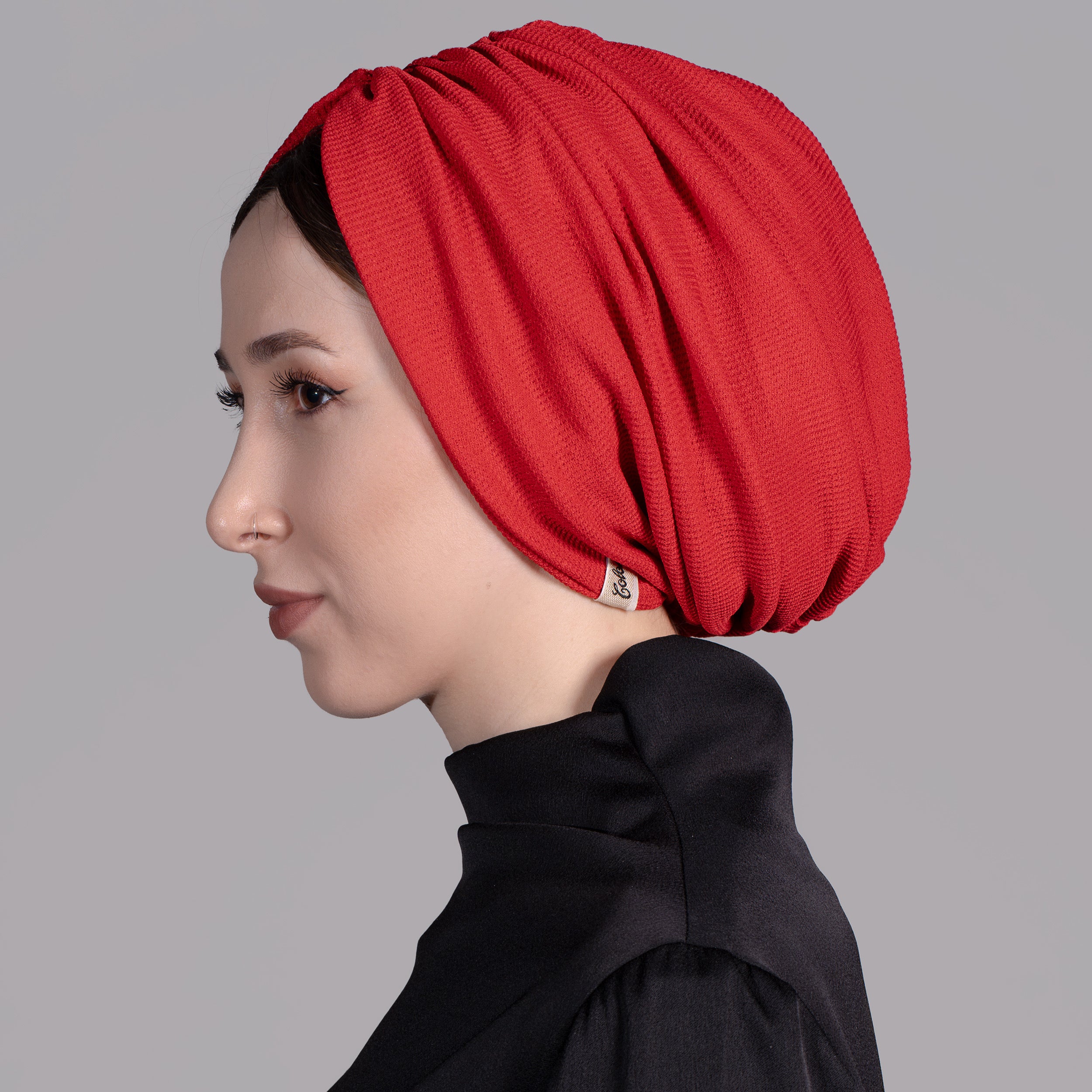 Milano Büzgülü Bone - Hafif Örme Kumaş