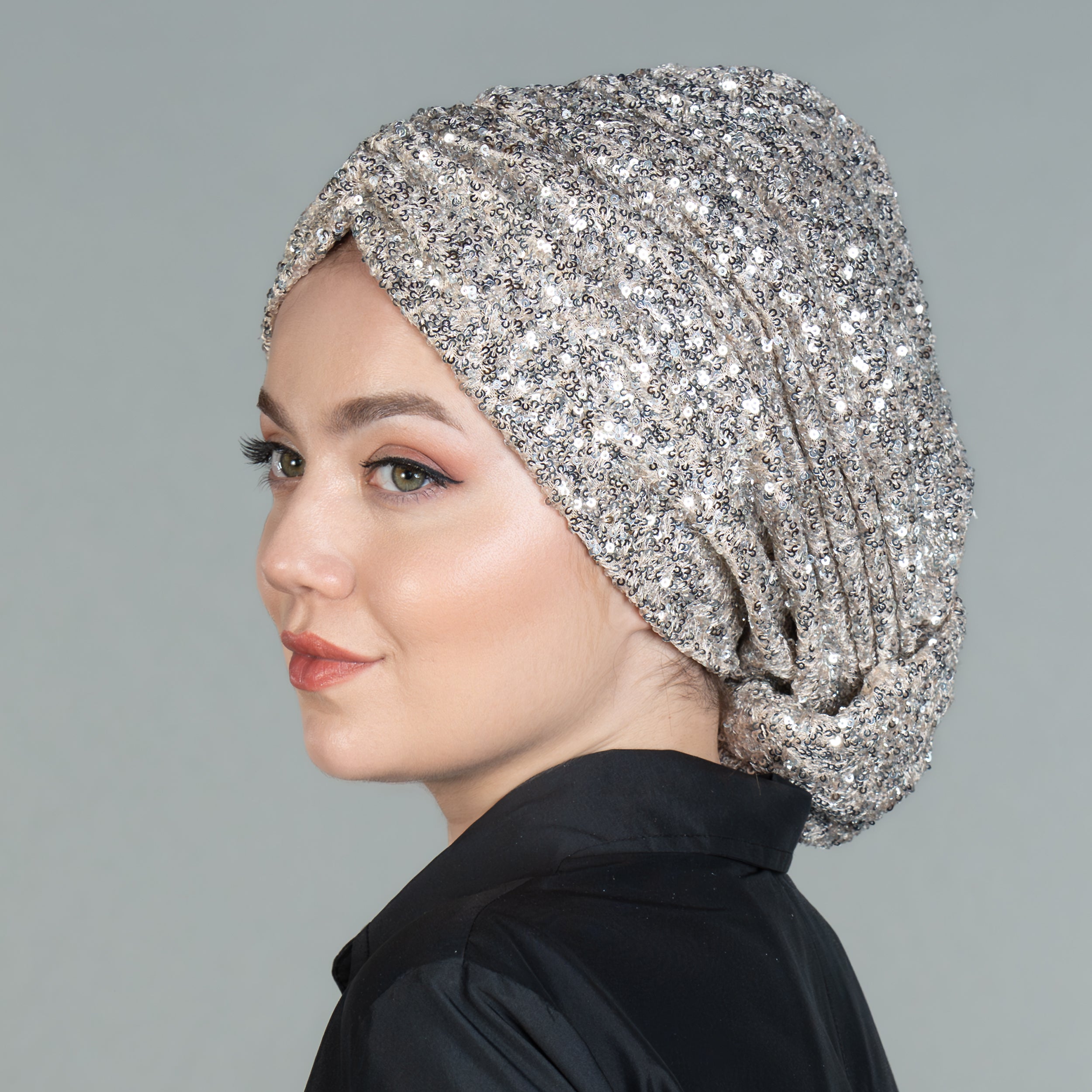Beirut Bun Turban - Sequin-Embellished