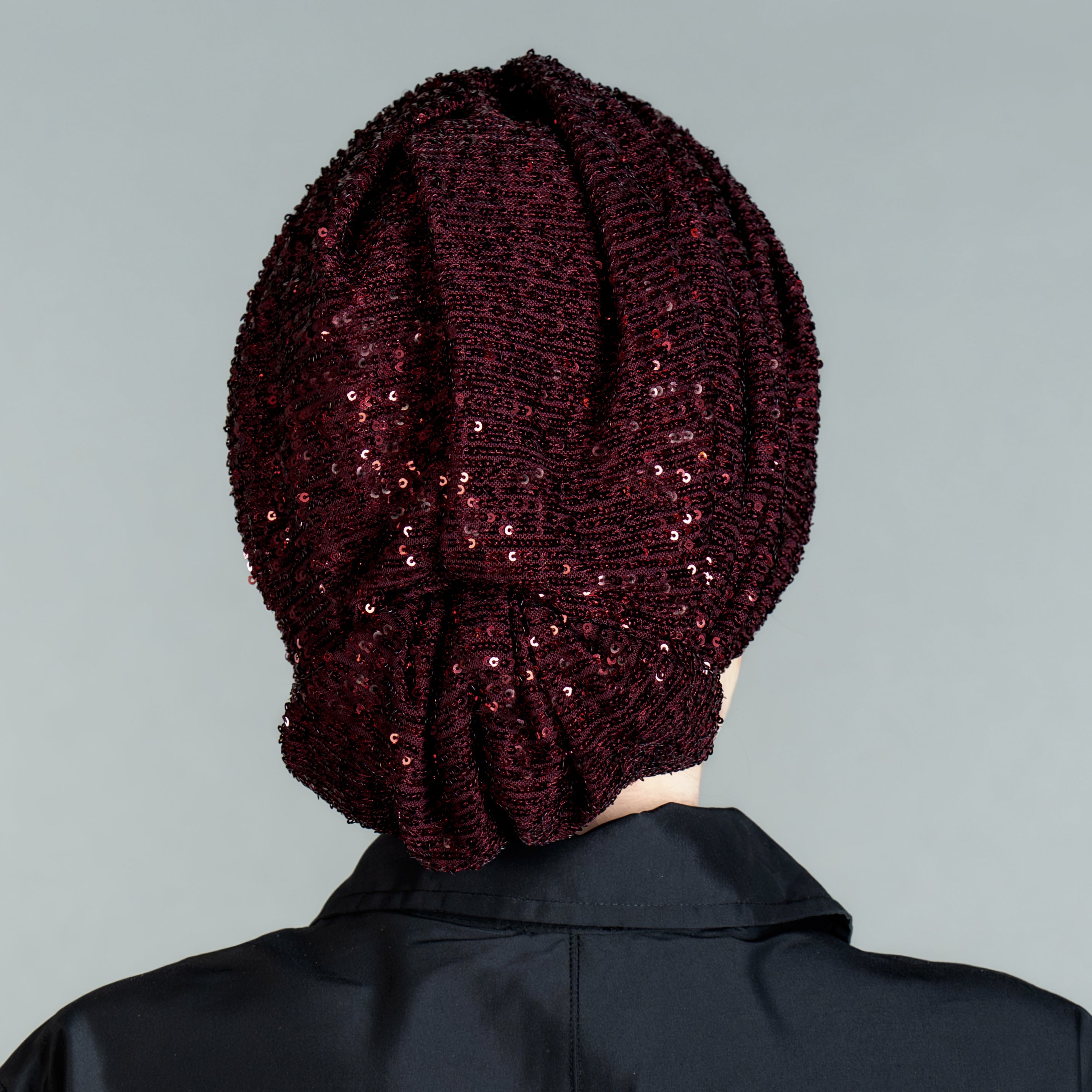 Beyrut Topuzlu Bone - Pul Payet İşlemeli