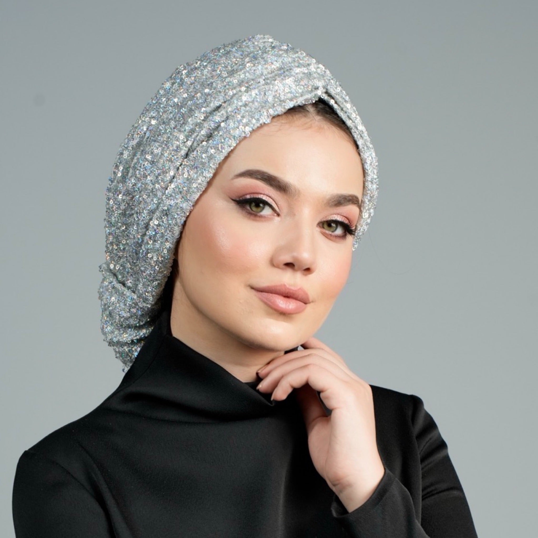 Beirut Bun Turban - Sequin-Embellished