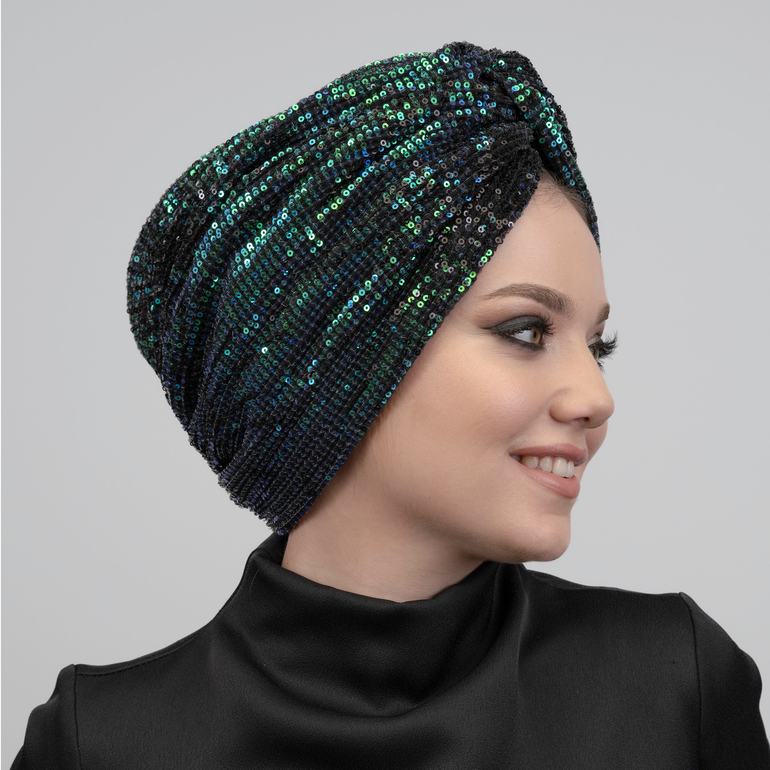 Rome Shimmer Turban - Sequin Fabric