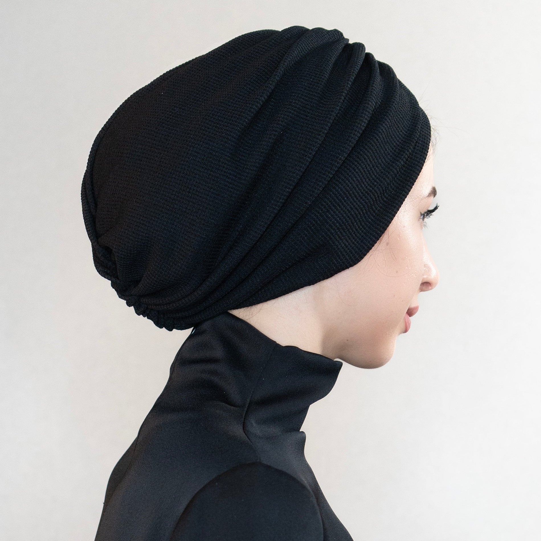 Milano Büzgülü Bone - Hafif Örme Kumaş