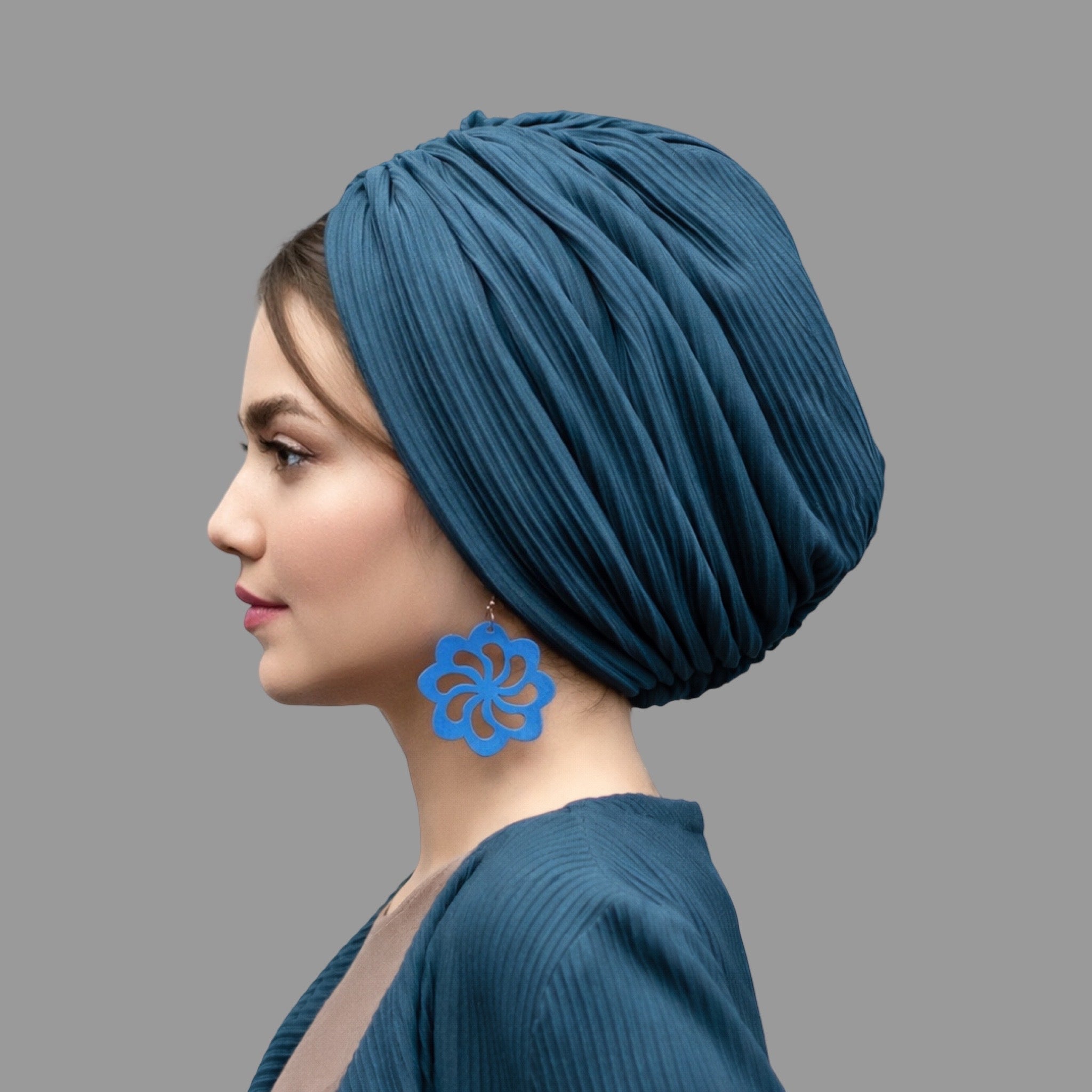 Milano Büzgülü Bone - Fitilli Tok Kumaş