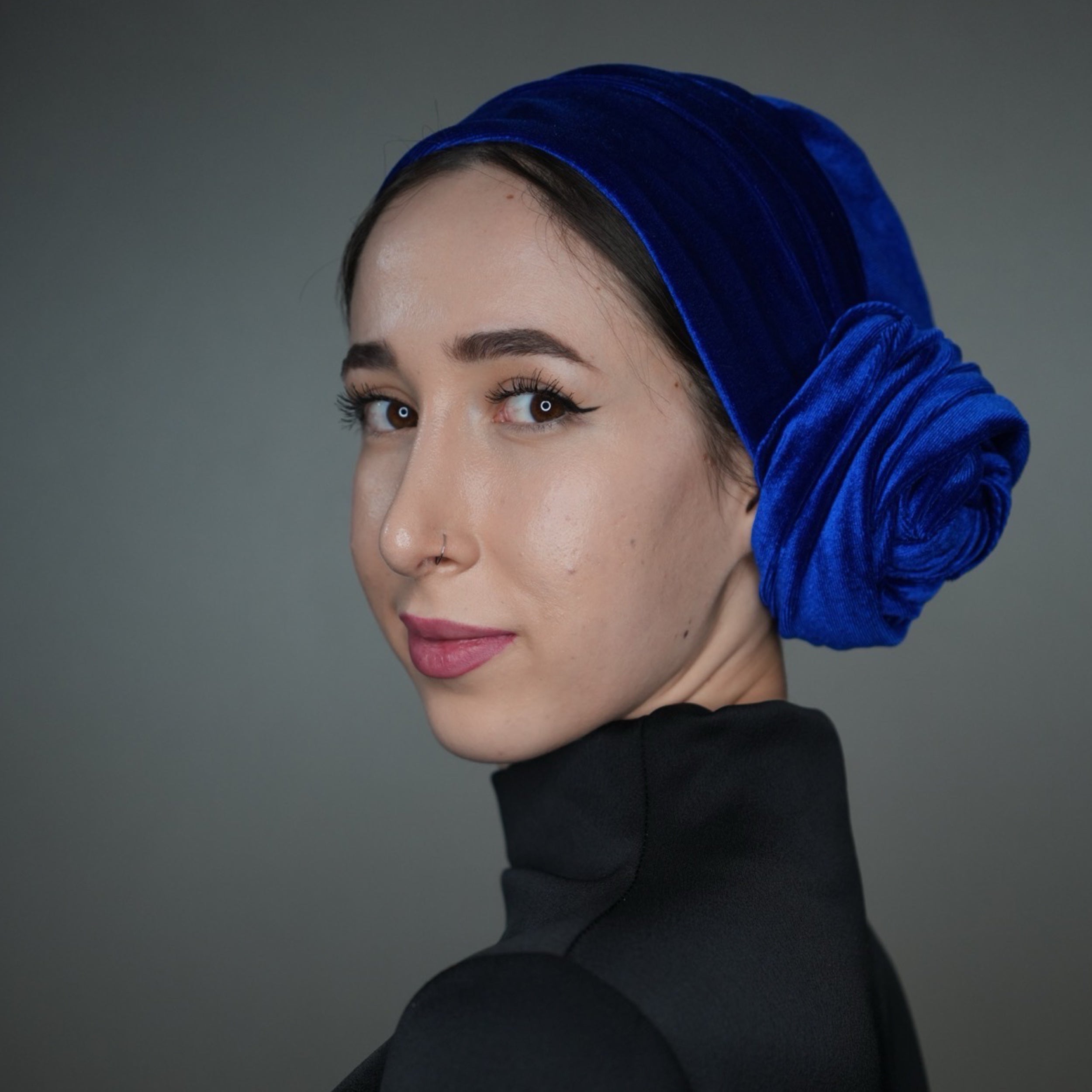 Dubai Bağlamalı Bone - Esnek Kadife Kumaş