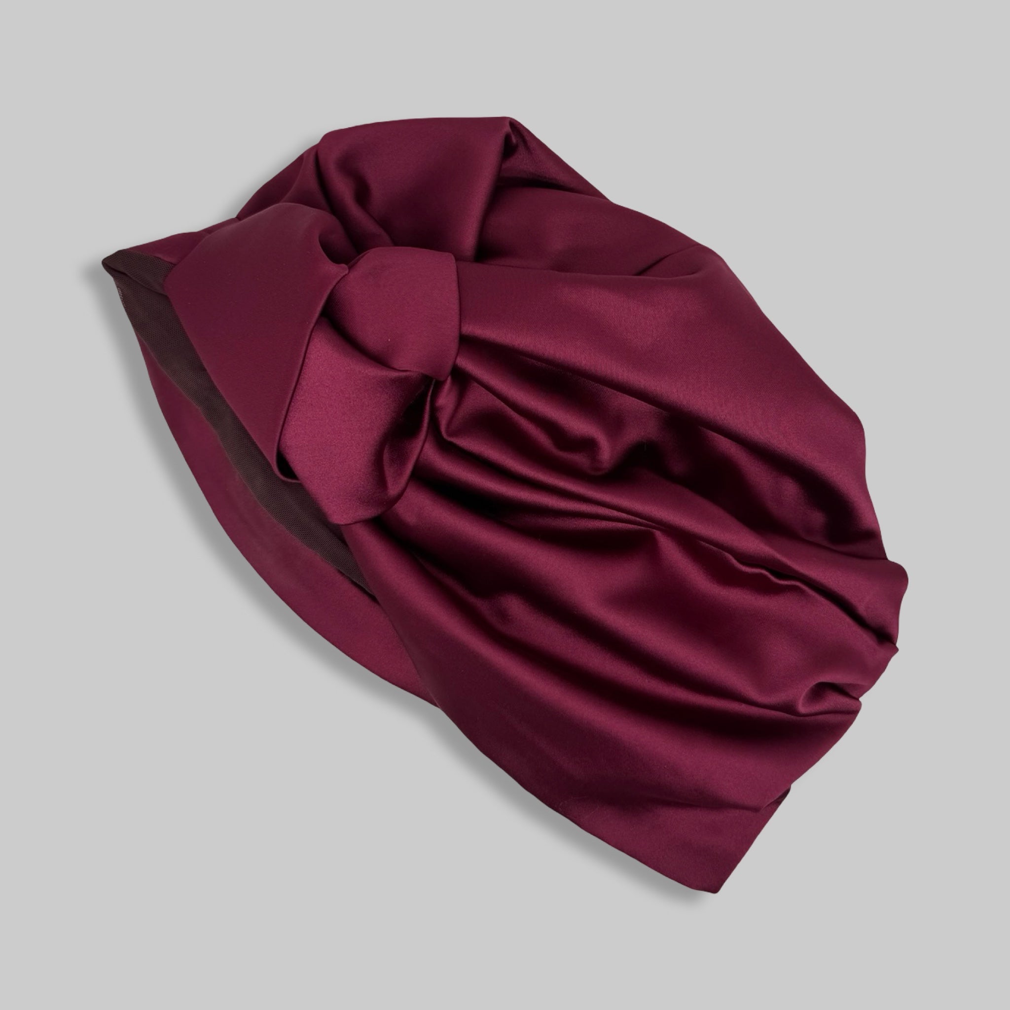 Venus Ready-Made Bonnet - Crepe Satin Fabric - Beige Color - Bitter Colors