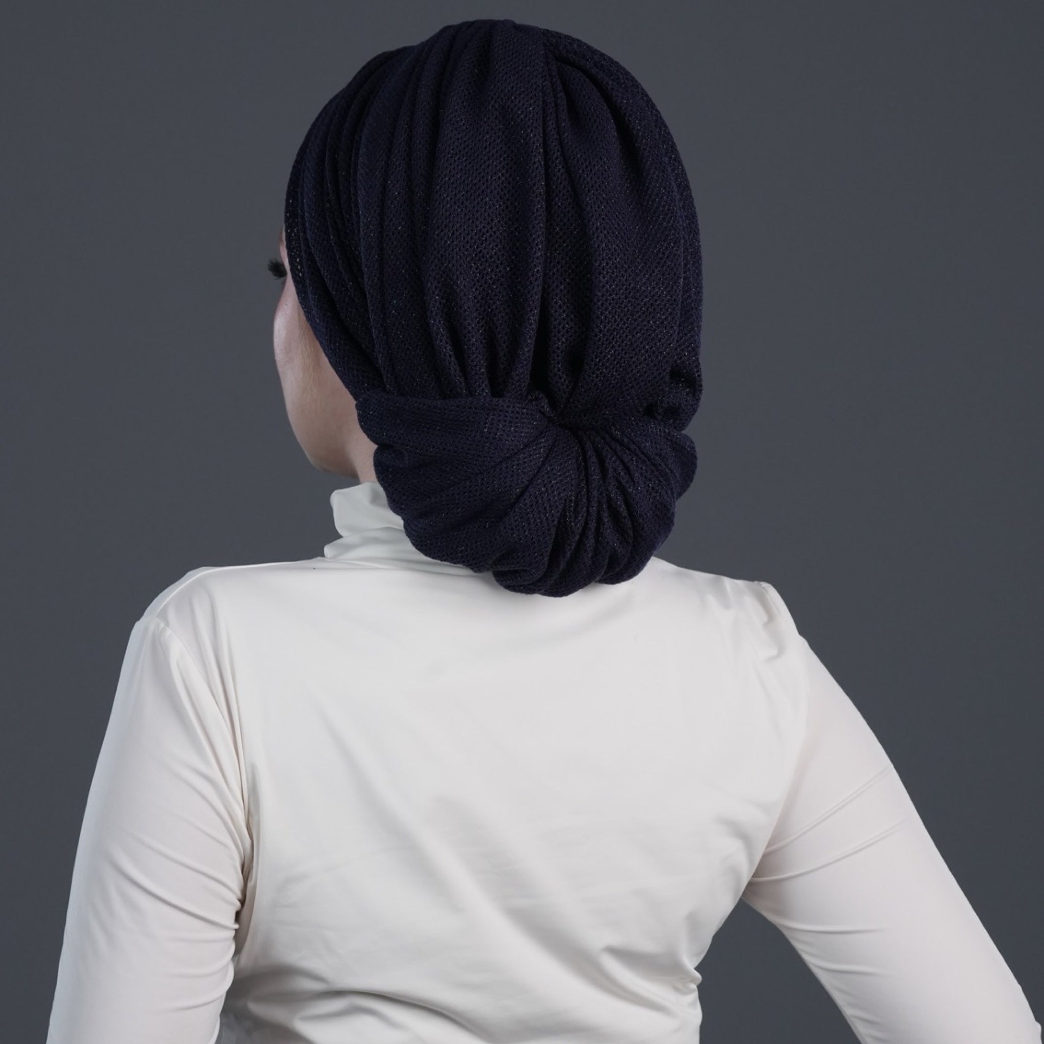 Beyrut Topuzlu Bone - Simli Kumaş