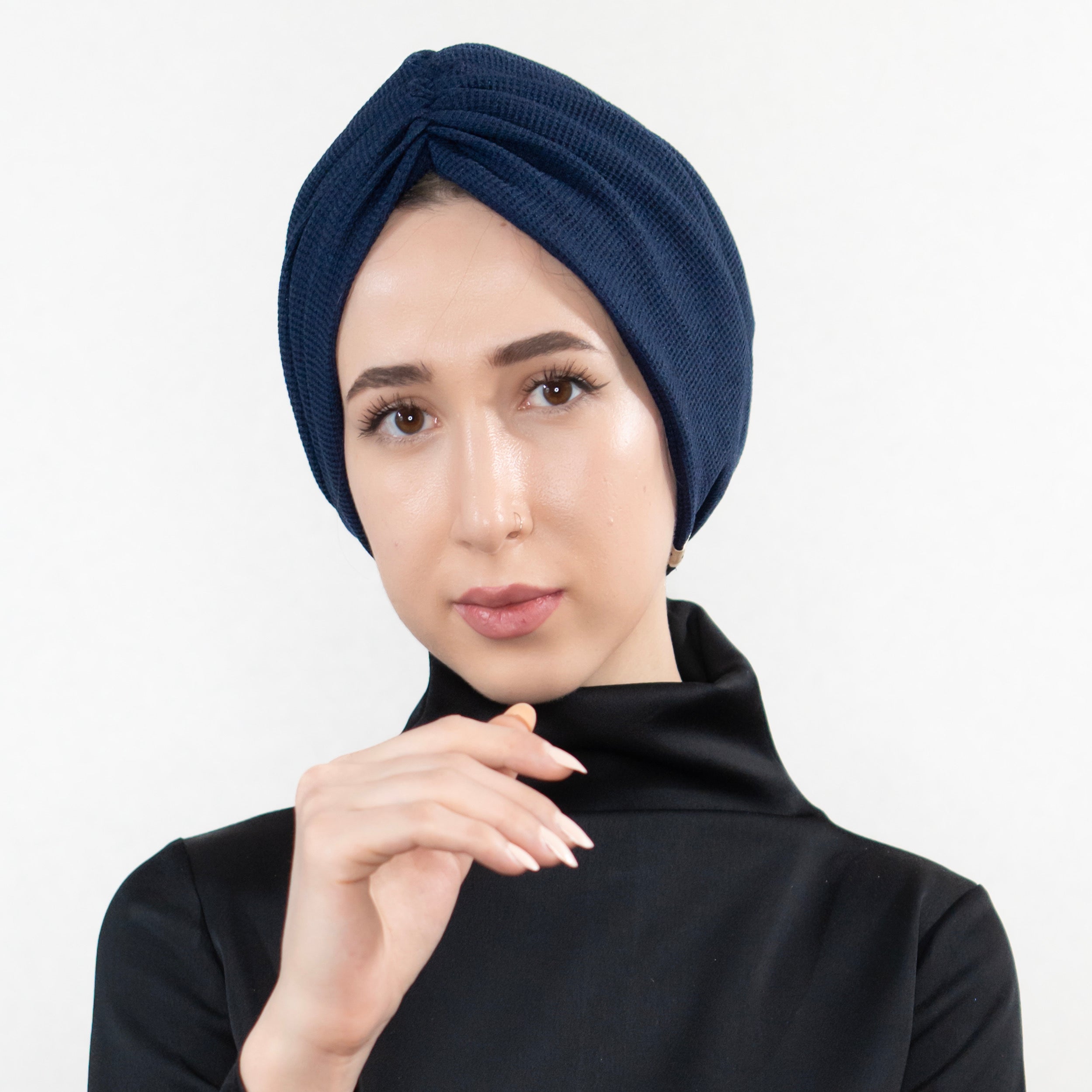 Milano Büzgülü Bone - Hafif Örme Kumaş