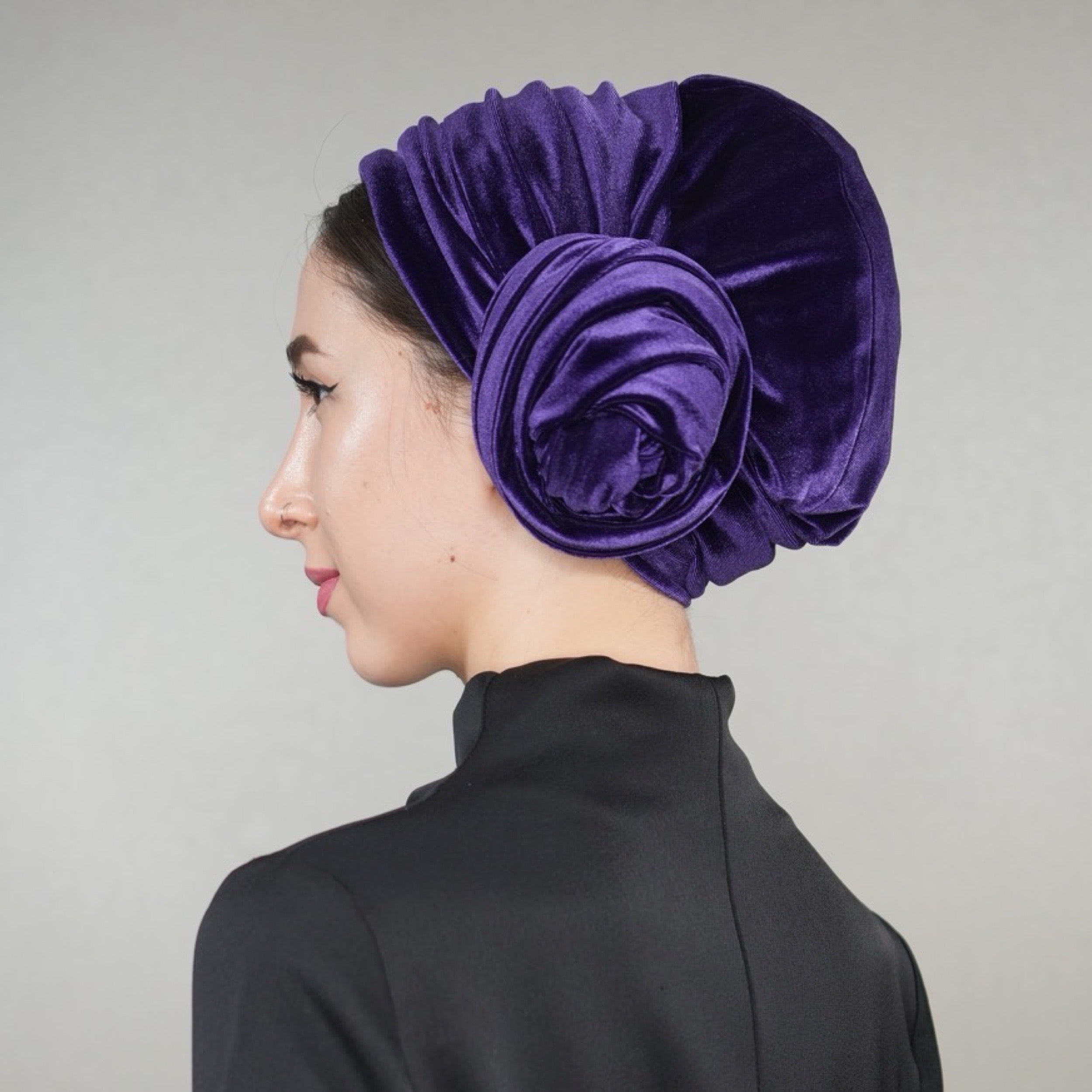 Dubai Bağlamalı Bone - Esnek Kadife Kumaş