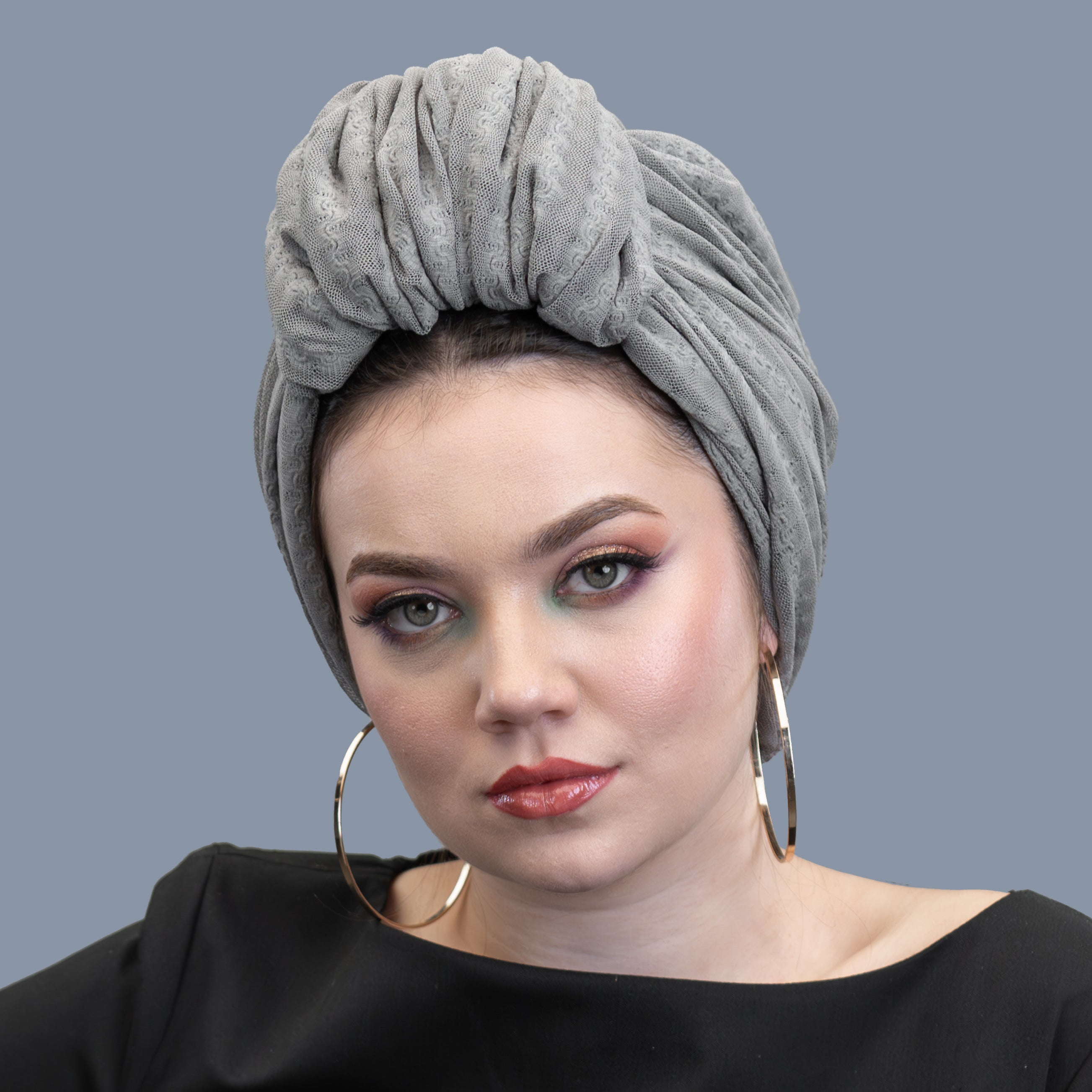 Beyrut Topuzlu Bone - File Kumaş