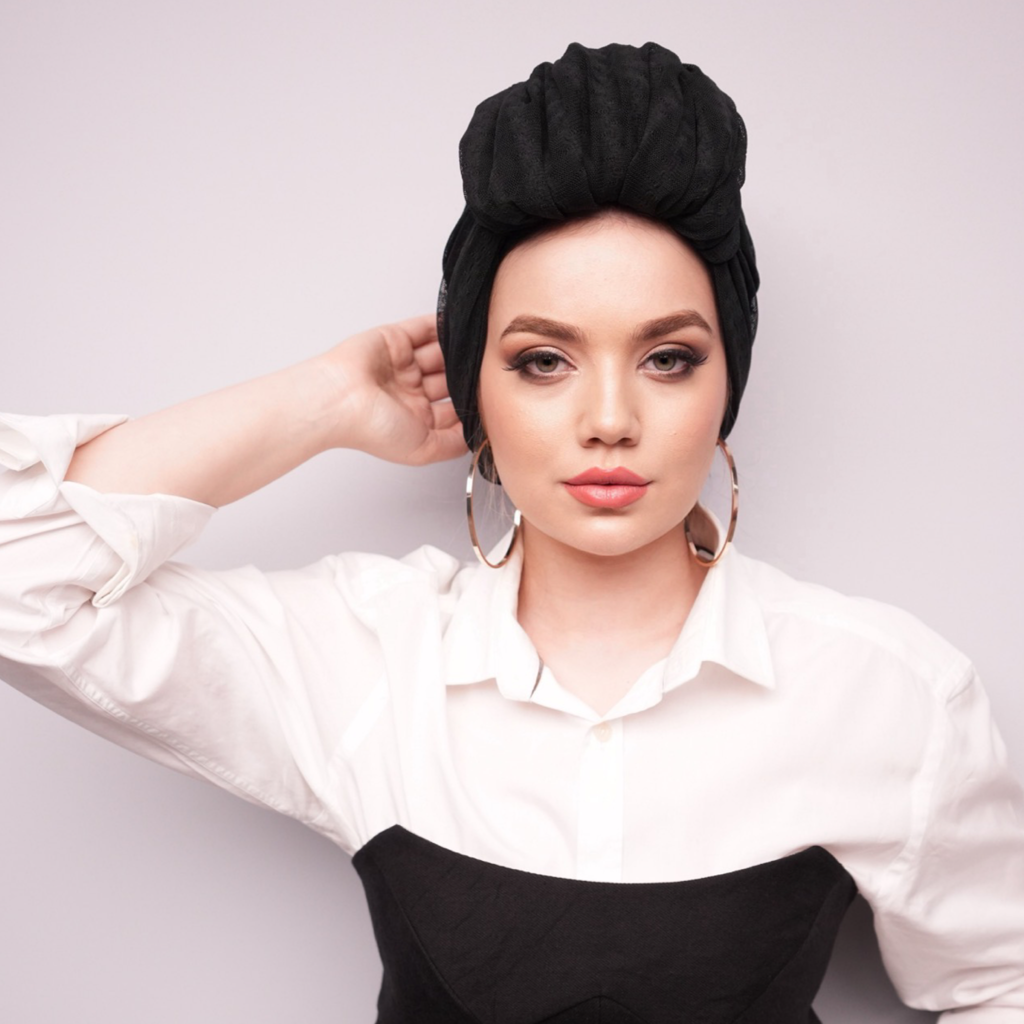 Beyrut Topuzlu Bone - File Kumaş