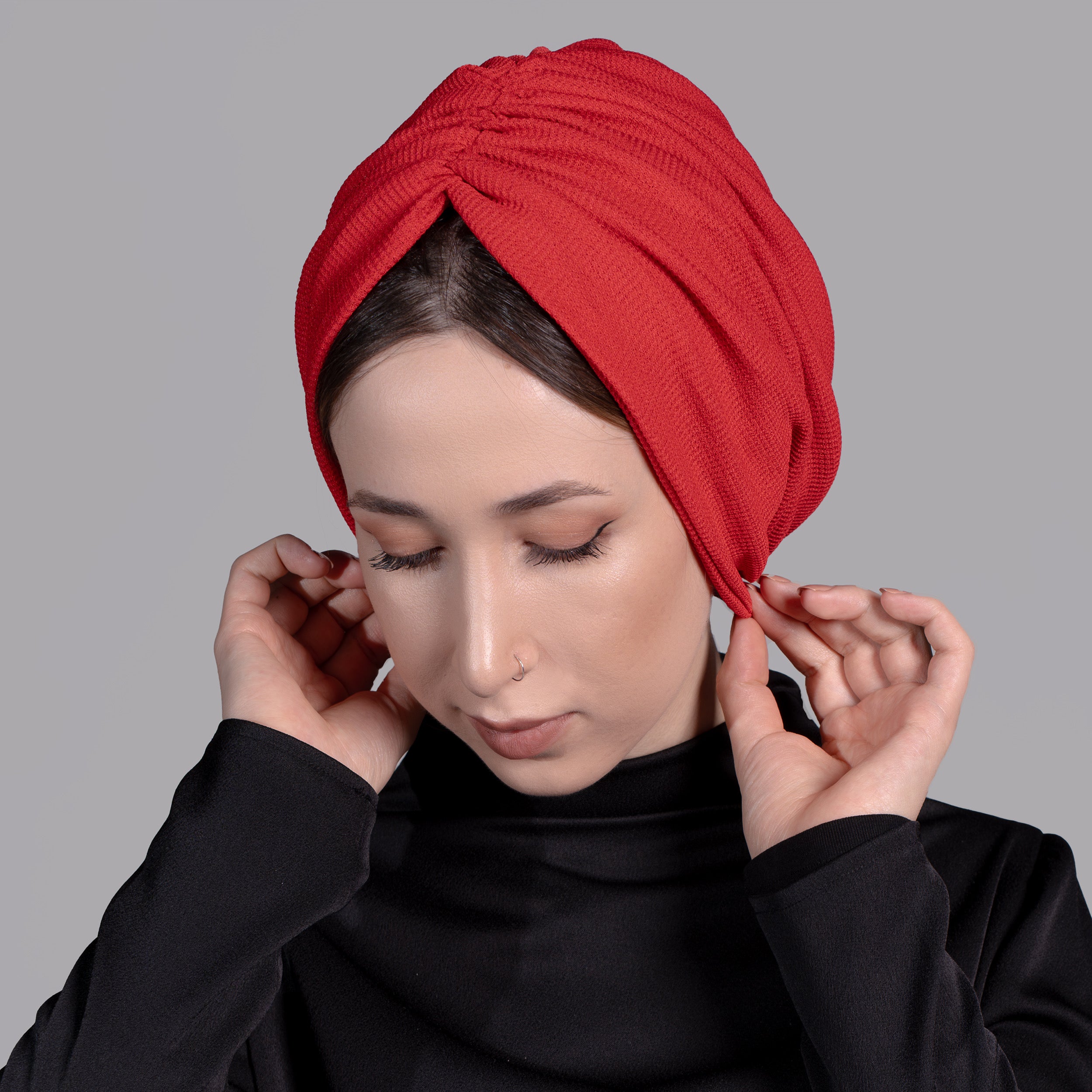 Milano Büzgülü Bone - Hafif Örme Kumaş