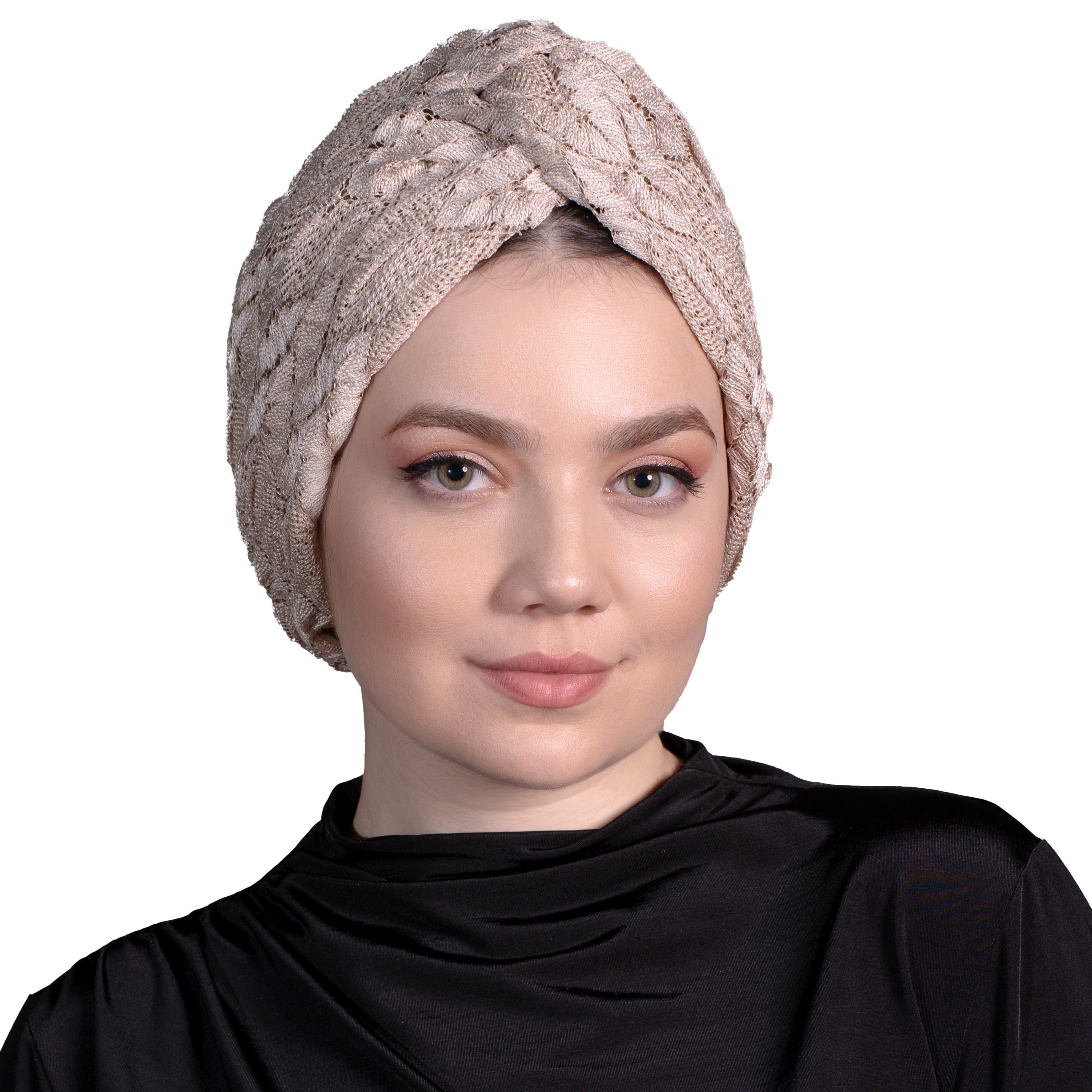 Barcelona Burgulu Bone - Zikzak Dokulu File Kumaş