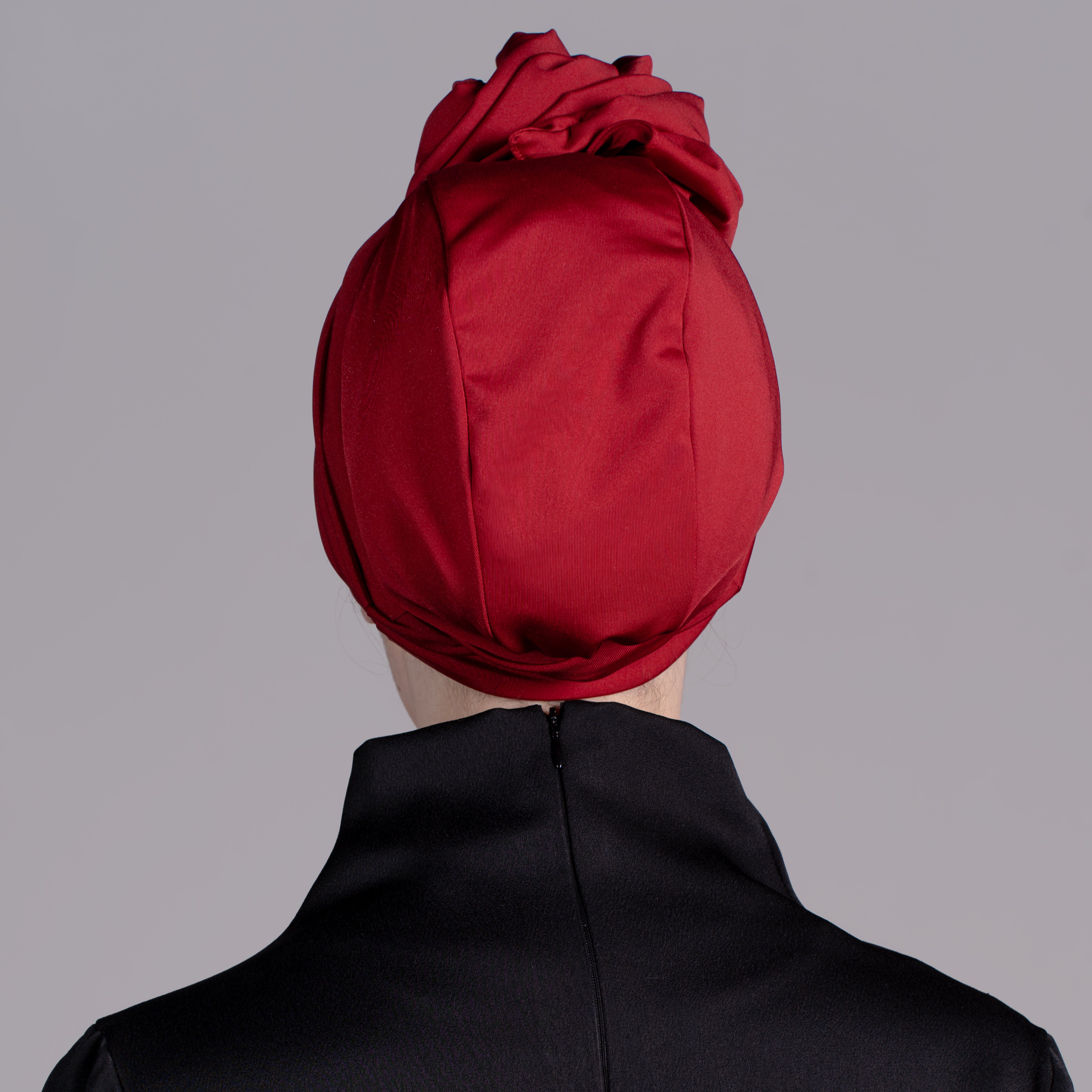 Esra Tokelli Easy-Shape Wired Bonnet - Flexible Jersey Fabric - Red Color - BitterColors