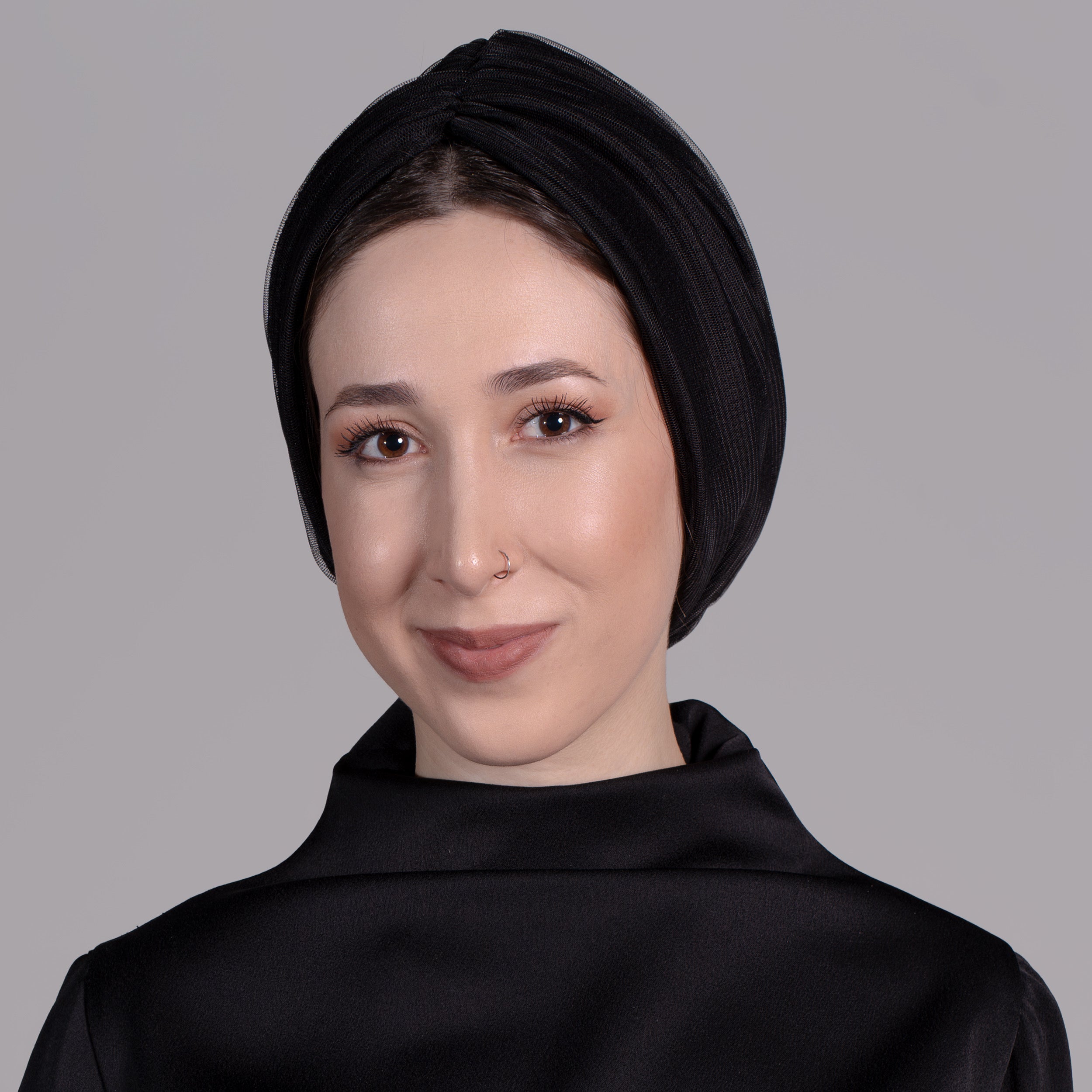 Milano Büzgülü Bone - Tül Katmanlı Örme Kumaş