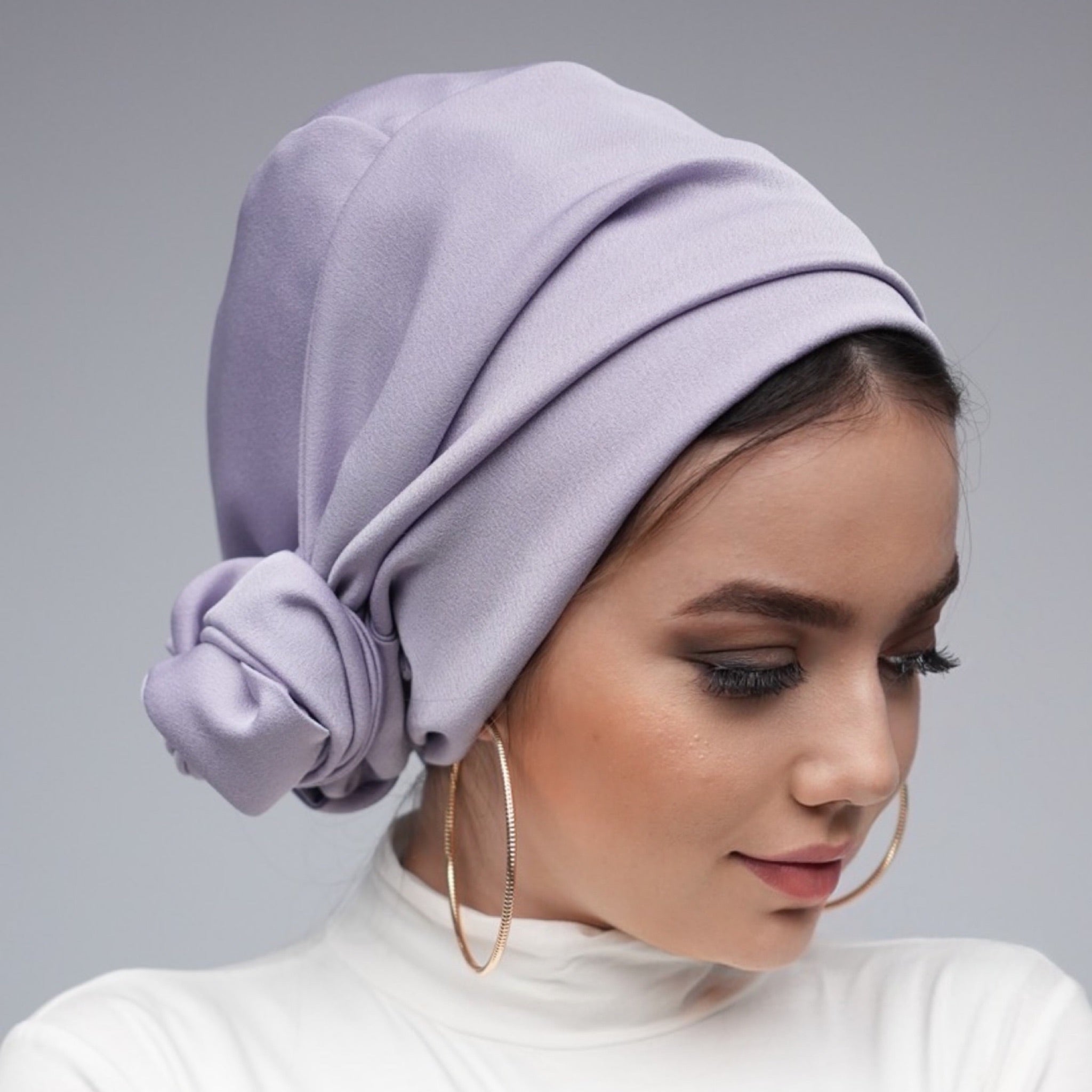Dubai Tie Turban - Crepe Satin Fabric