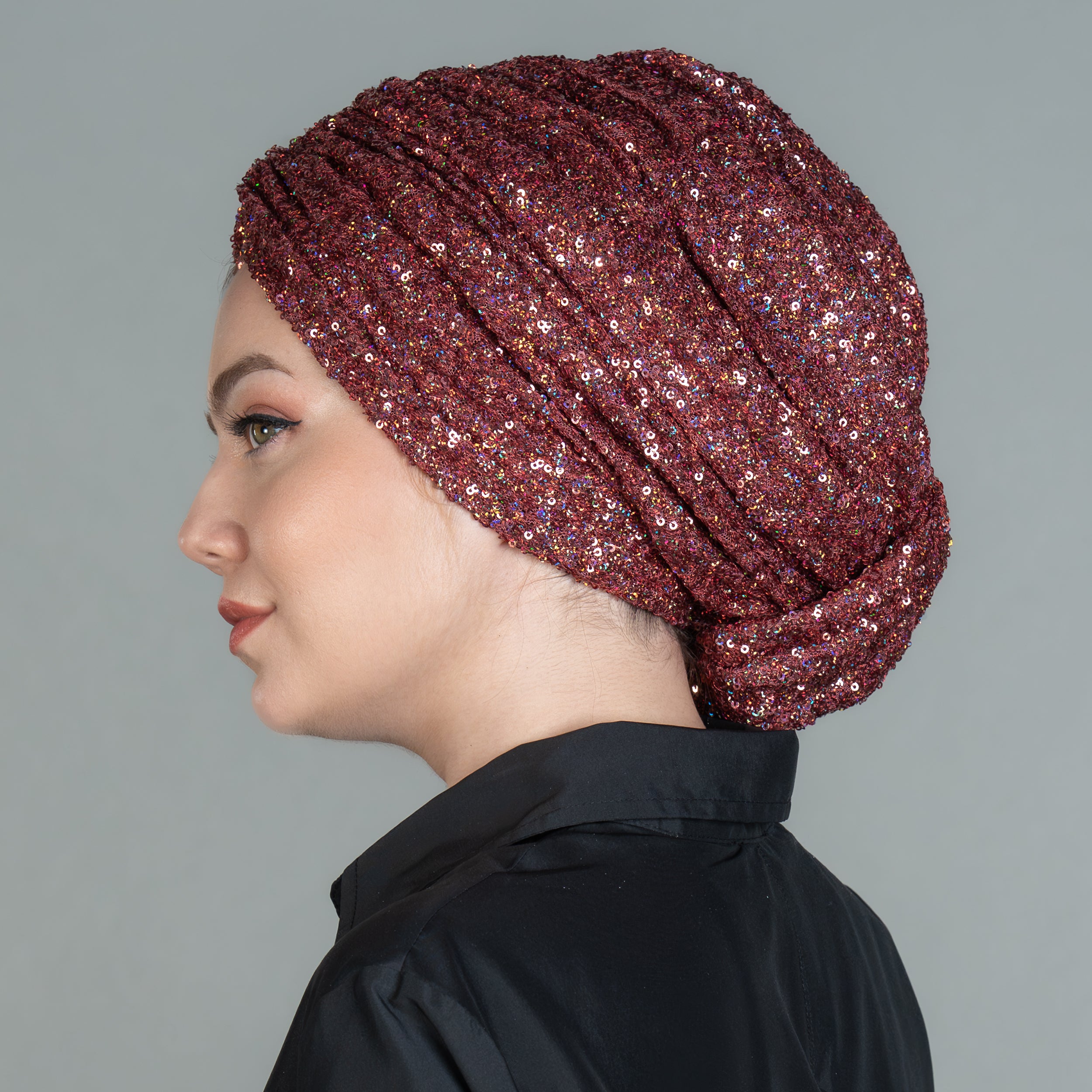 Beirut Bun Turban - Sequin-Embellished