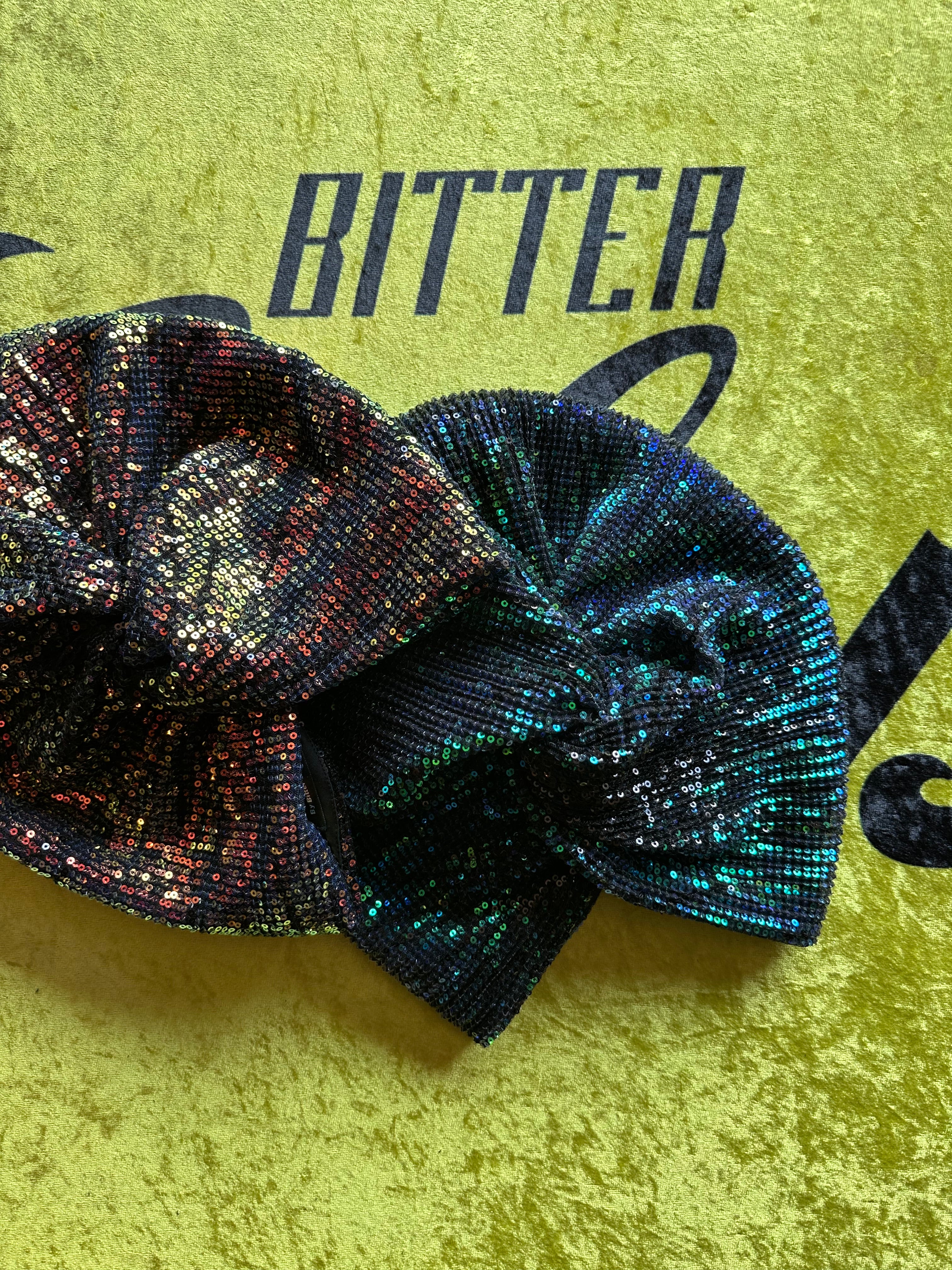 Roma Işıltılı Bone - Pul Payet Kumaş