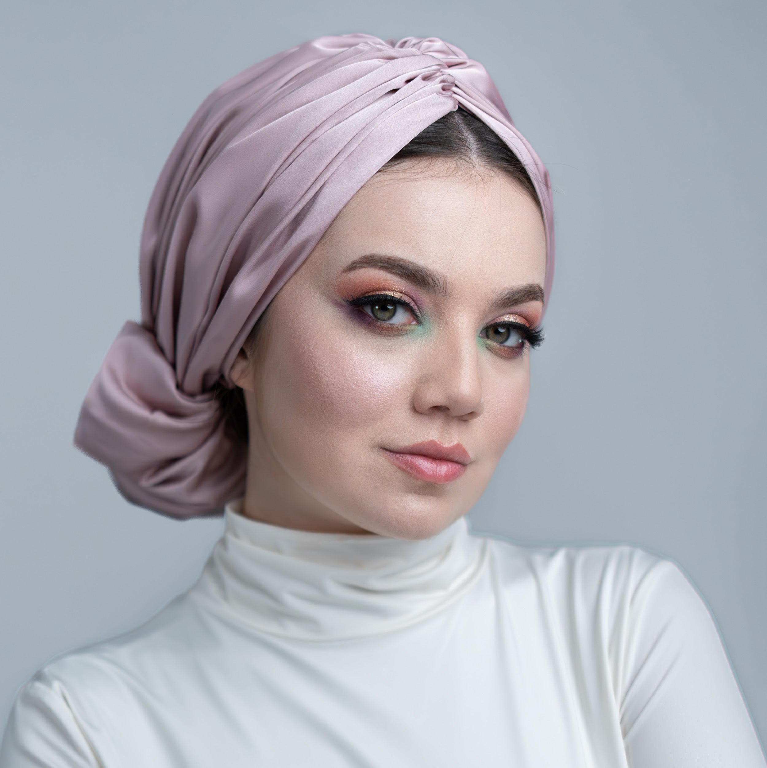 Abu Dabi – Saten - Topuzlu Bone