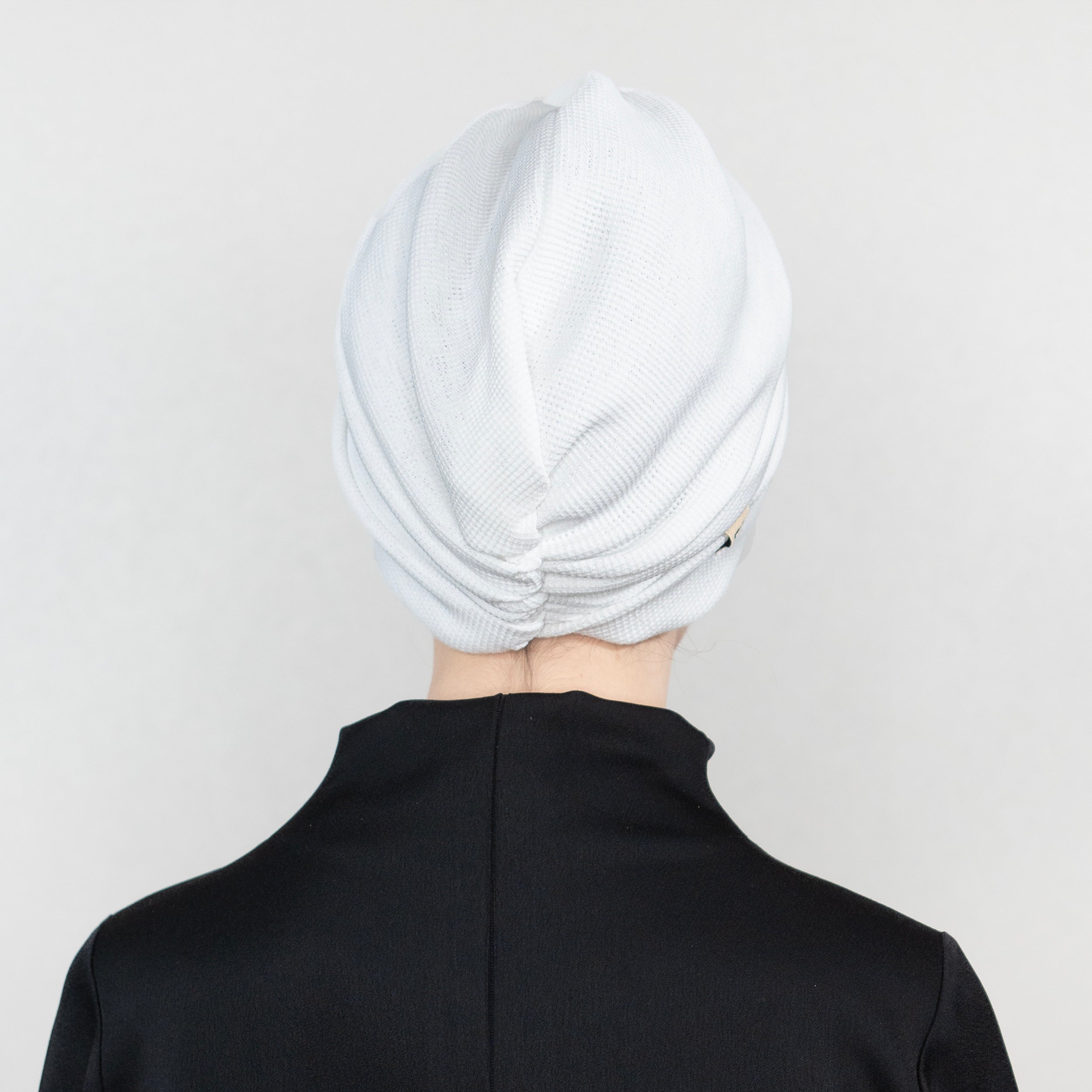 X Burgulu Büzgülü Bone - Örme Kumaş