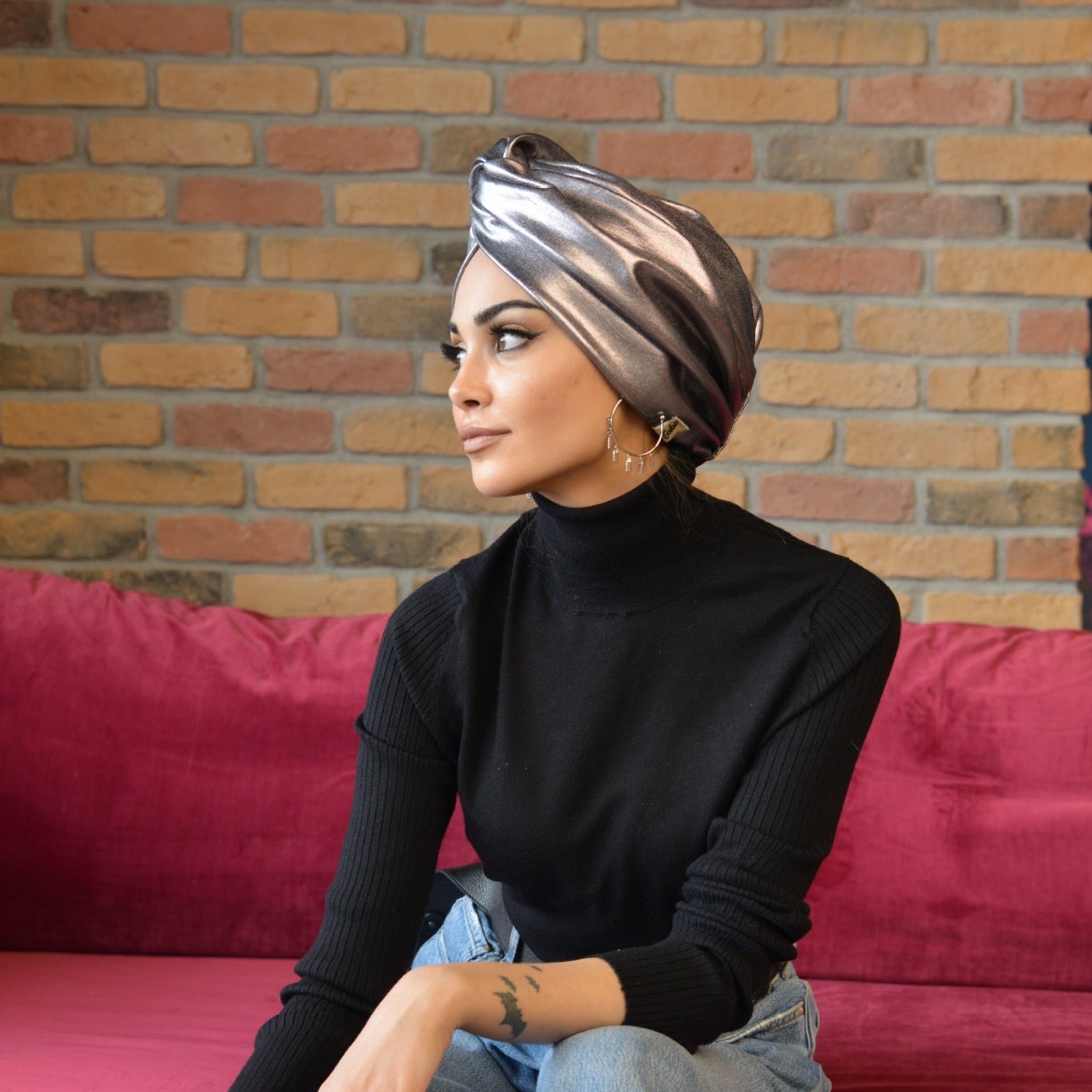 Barcelona Burgulu Bone - Metalik Vegan Deri