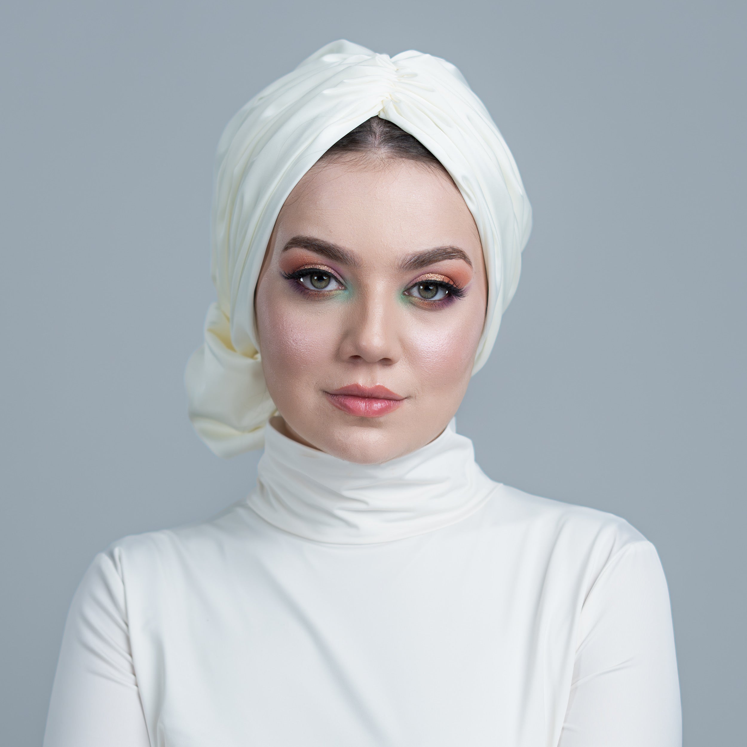 Abu Dabi – Saten - Topuzlu Bone