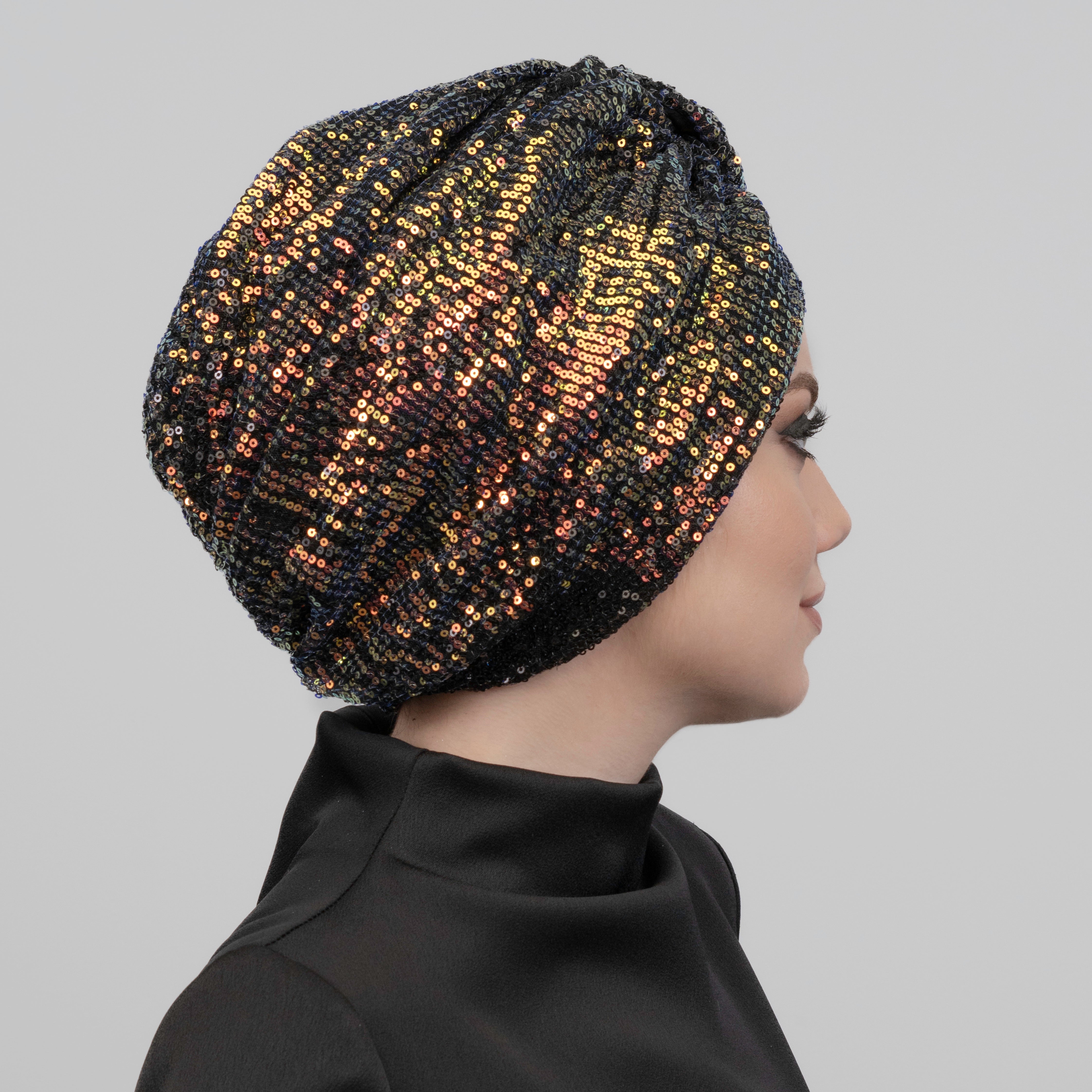 Rome Shimmer Turban - Sequin Fabric
