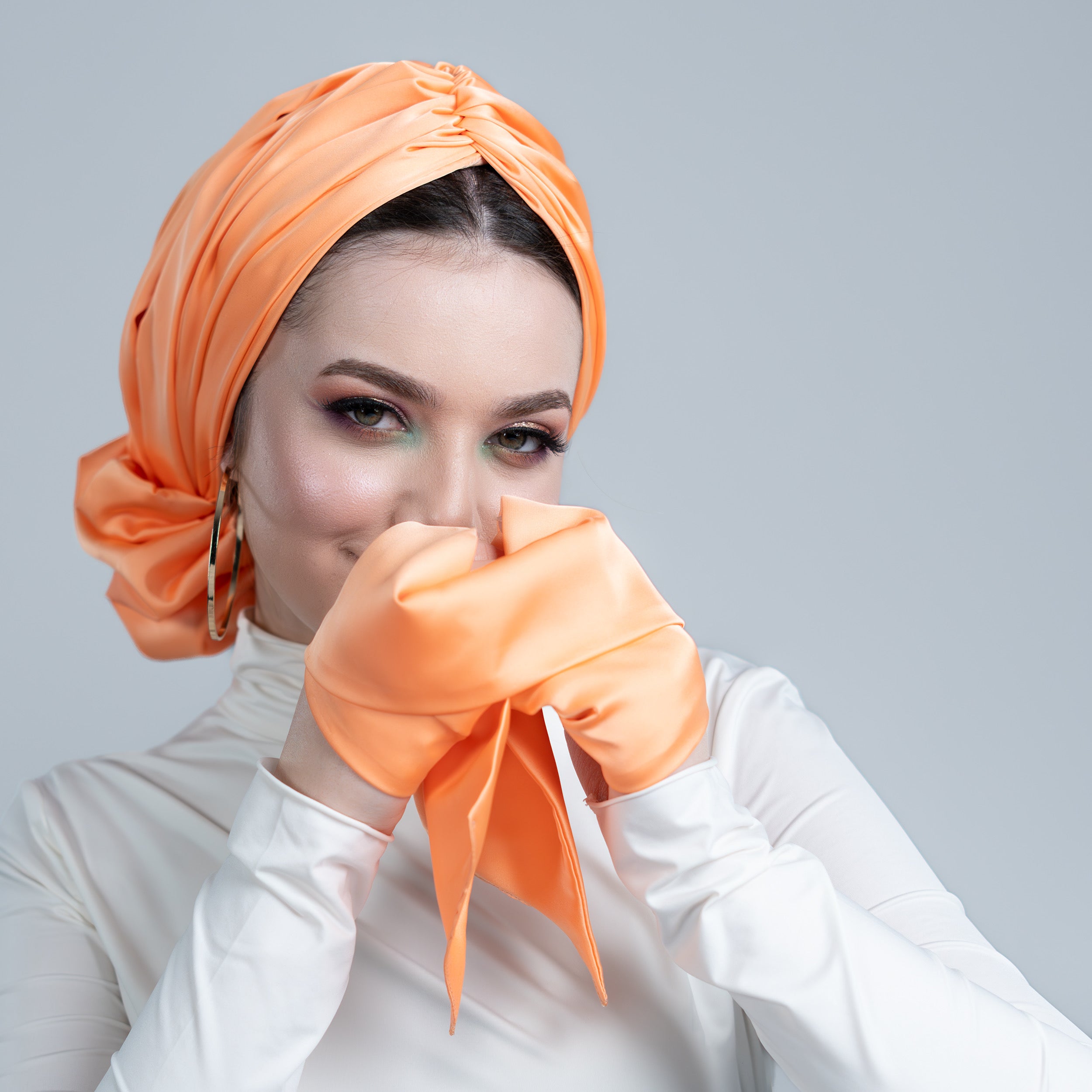 Abu Dabi – Saten - Topuzlu Bone