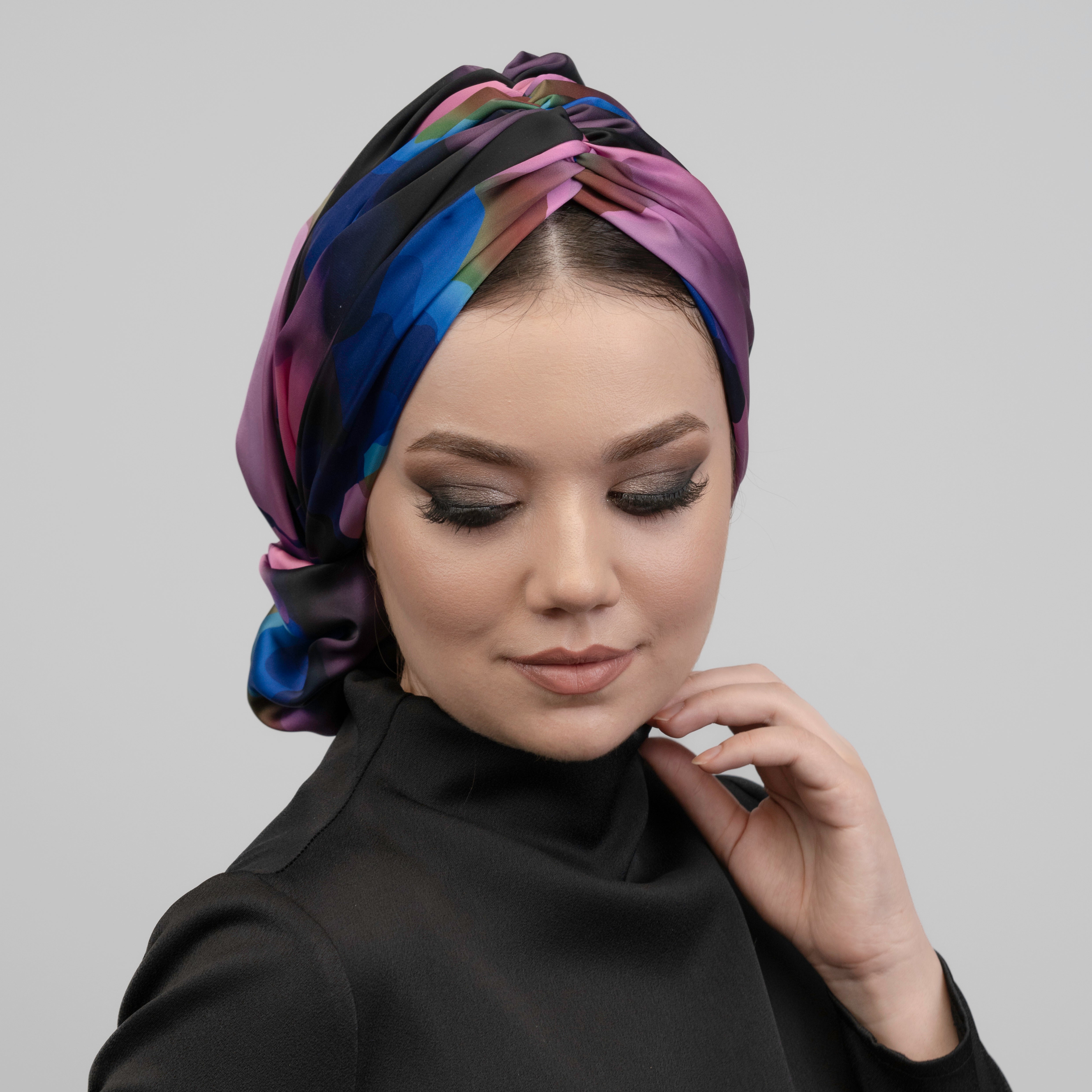 Abu Dabi - İpek Saten Topuzlu Bone