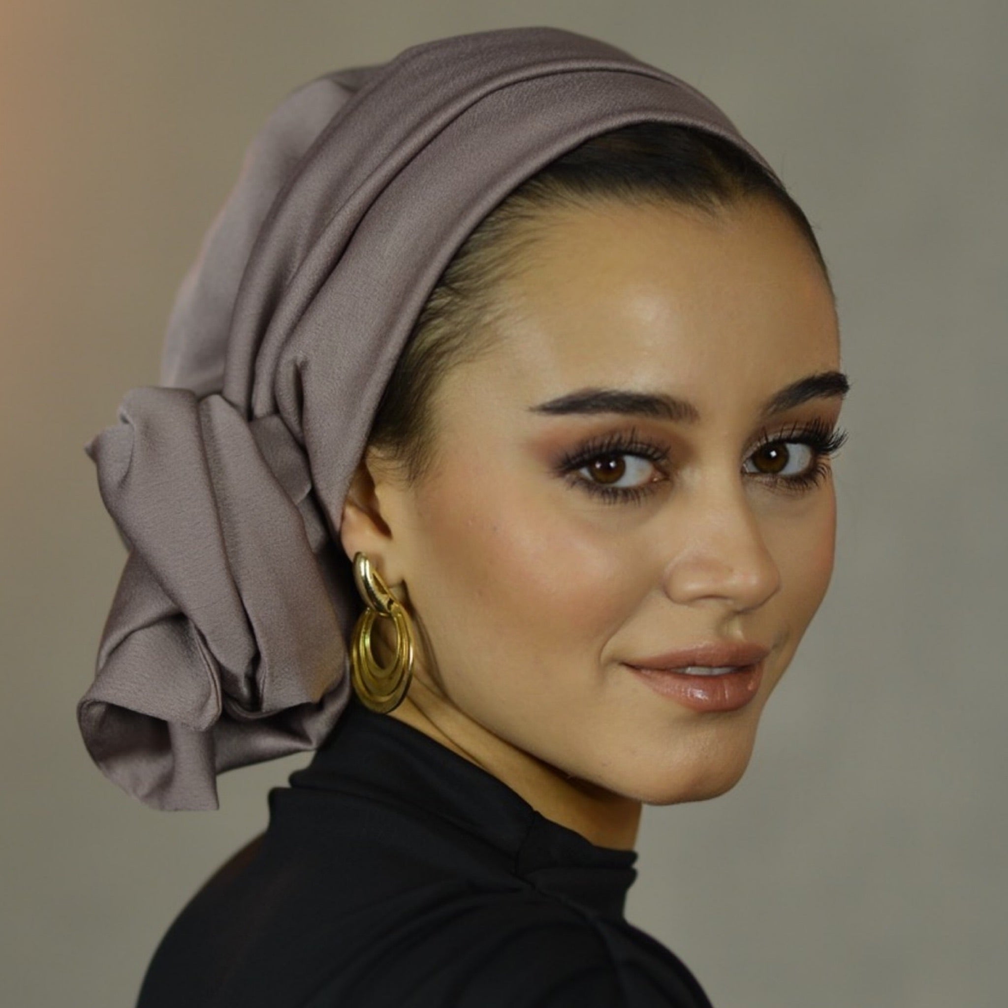 Dubai Tie Turban - Crepe Satin Fabric