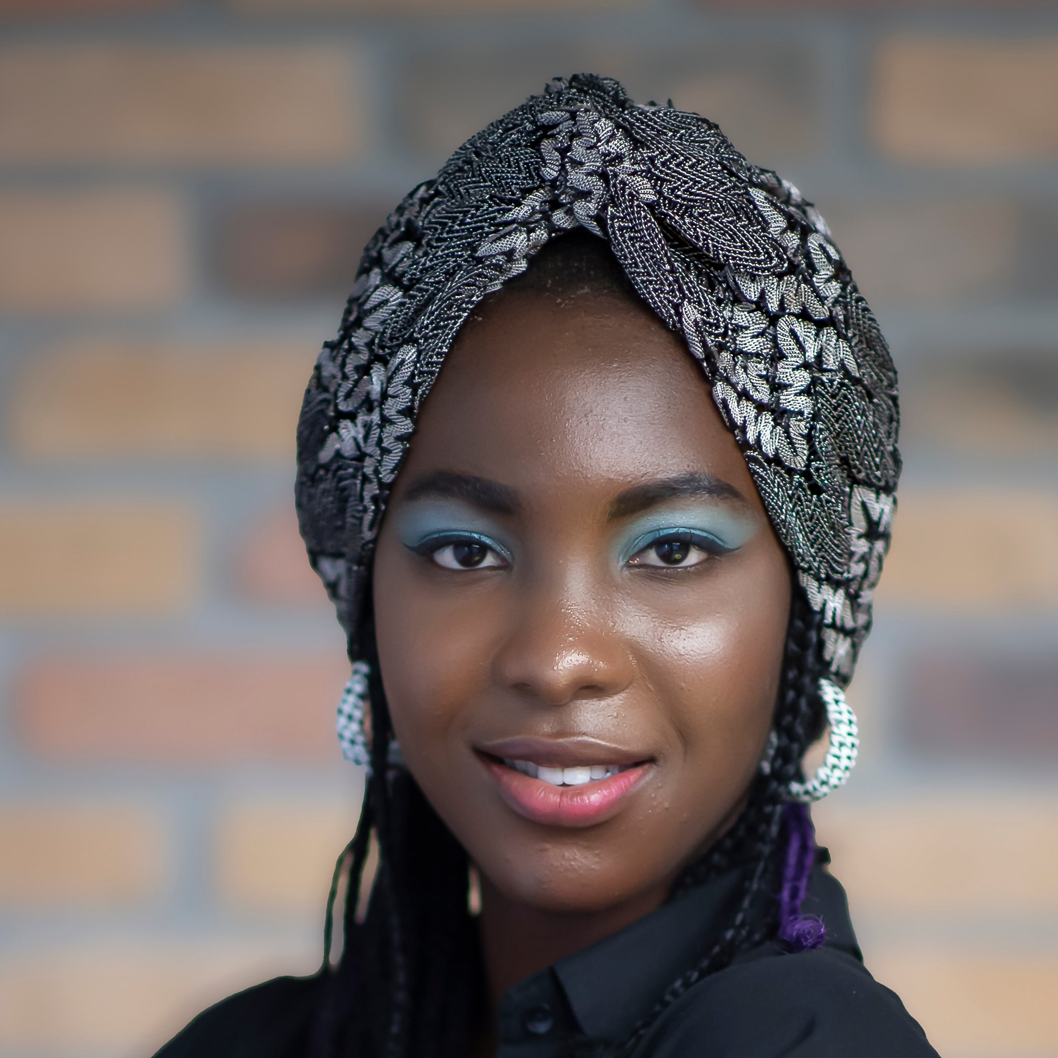 Barcelona Burgulu Bone - Vizon Zikzak Desenli Örme Kumaş