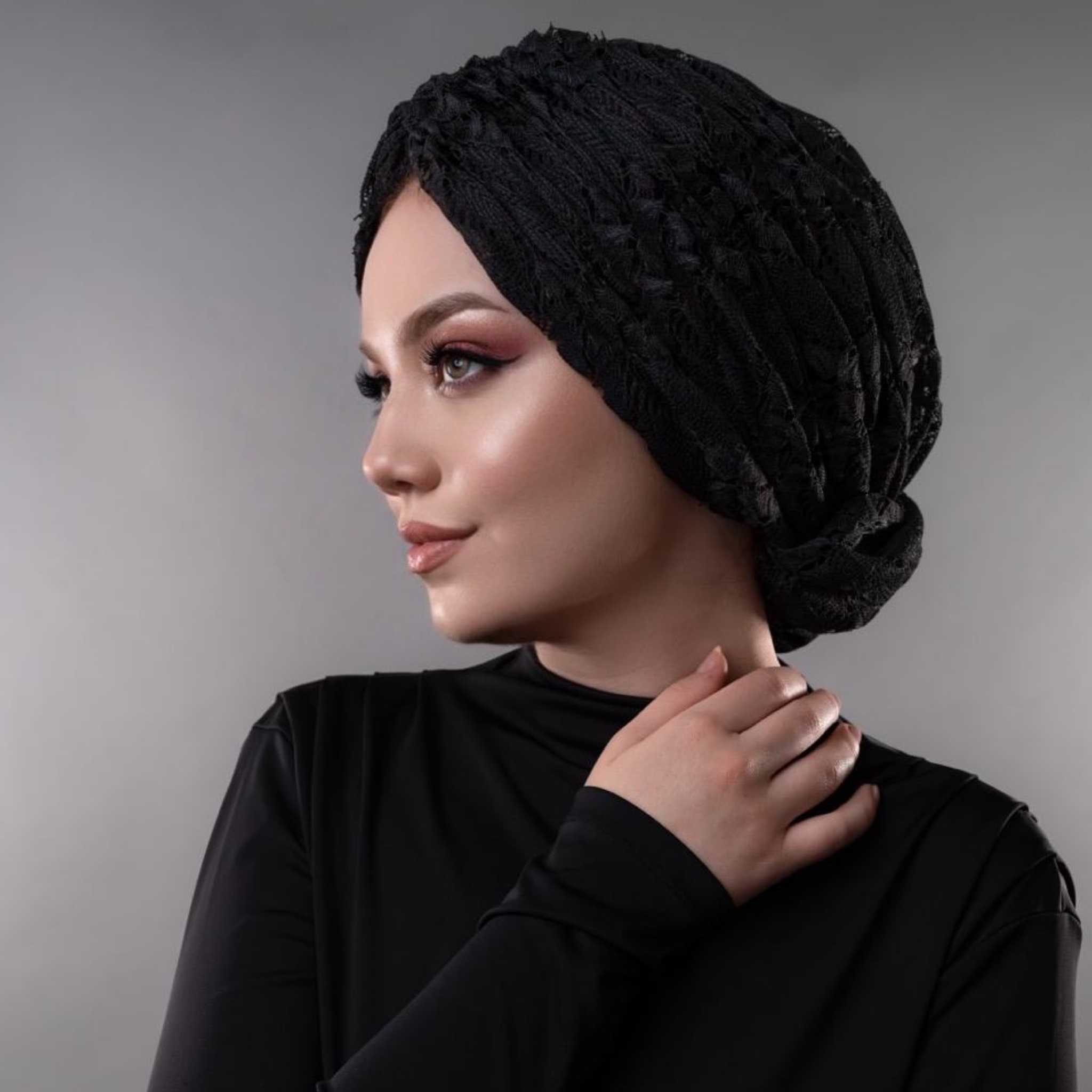 Beyrut Topuzlu Bone - Dokulu File Kumaş