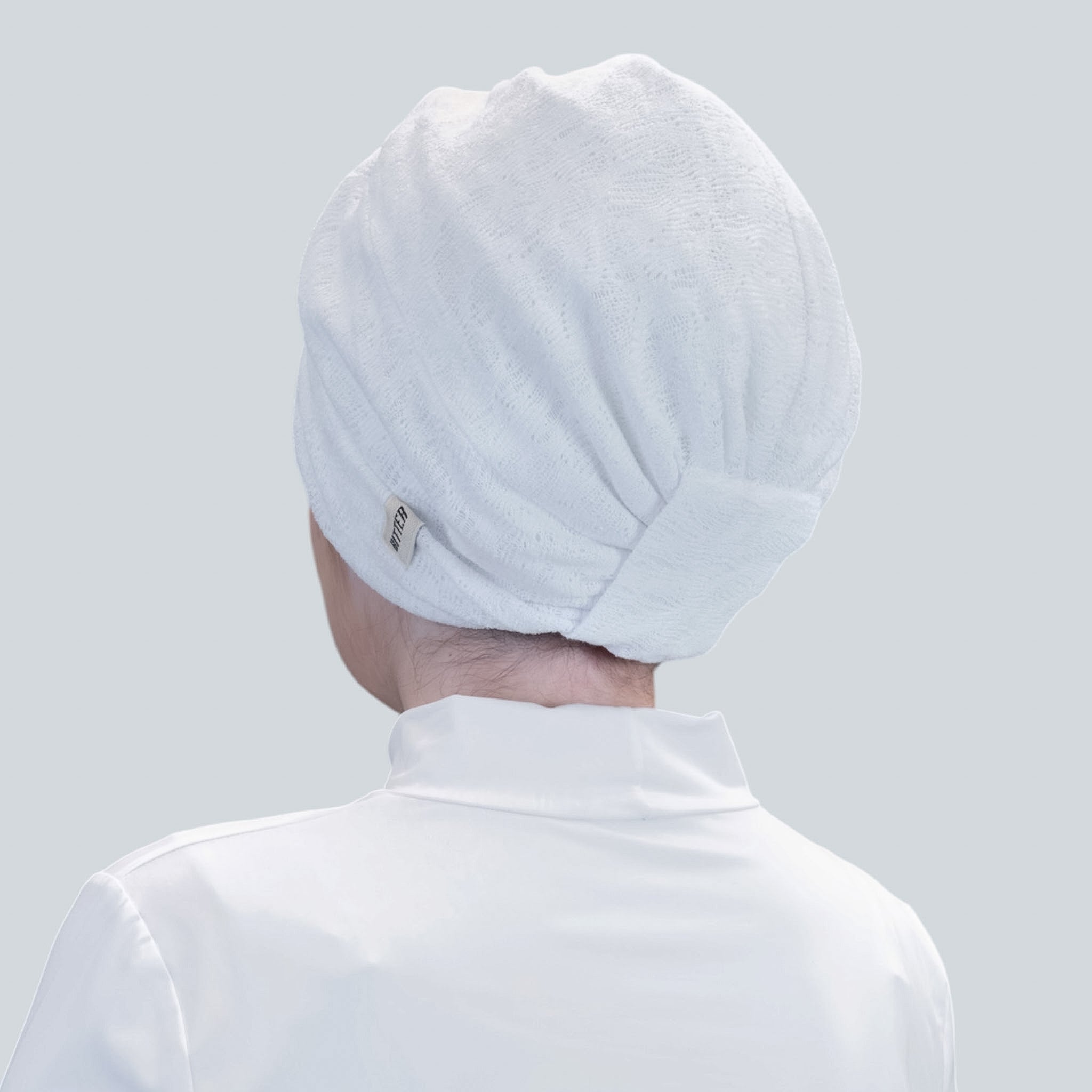 Twisted Knit Bonnet - Stretchy Tricot Fabric - Anthracite Color - BitterColors