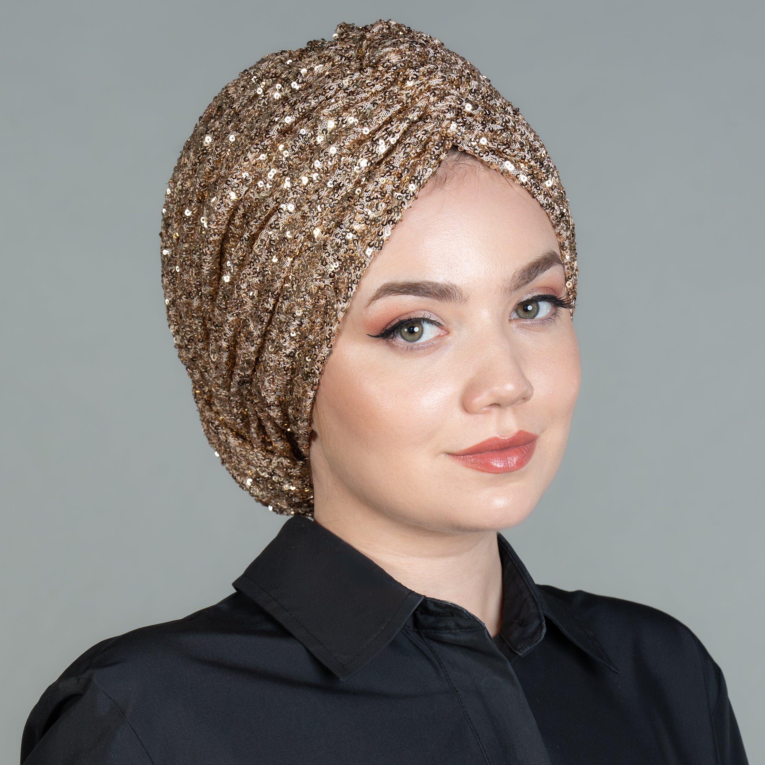 Beirut Bun Turban - Sequin-Embellished