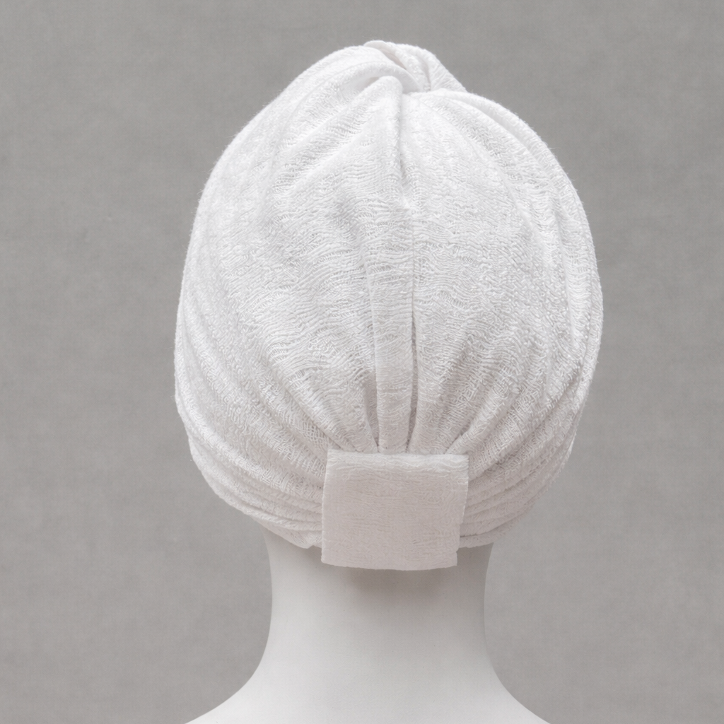 Twisted Knit Bonnet - Stretchy Tricot Fabric - Anthracite Color - BitterColors