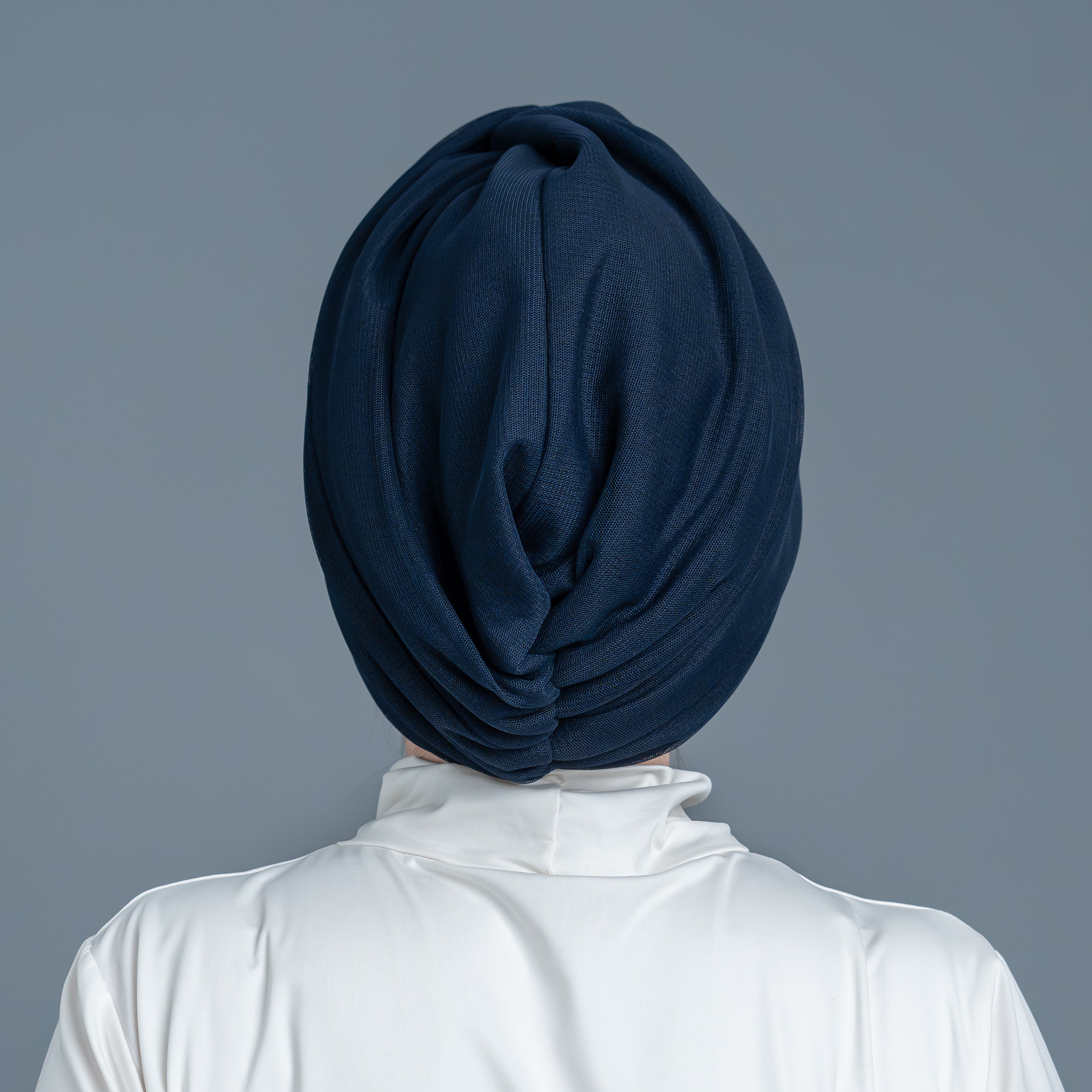 X Burgulu Büzgülü Bone – Tül Katmanlı Kumaş