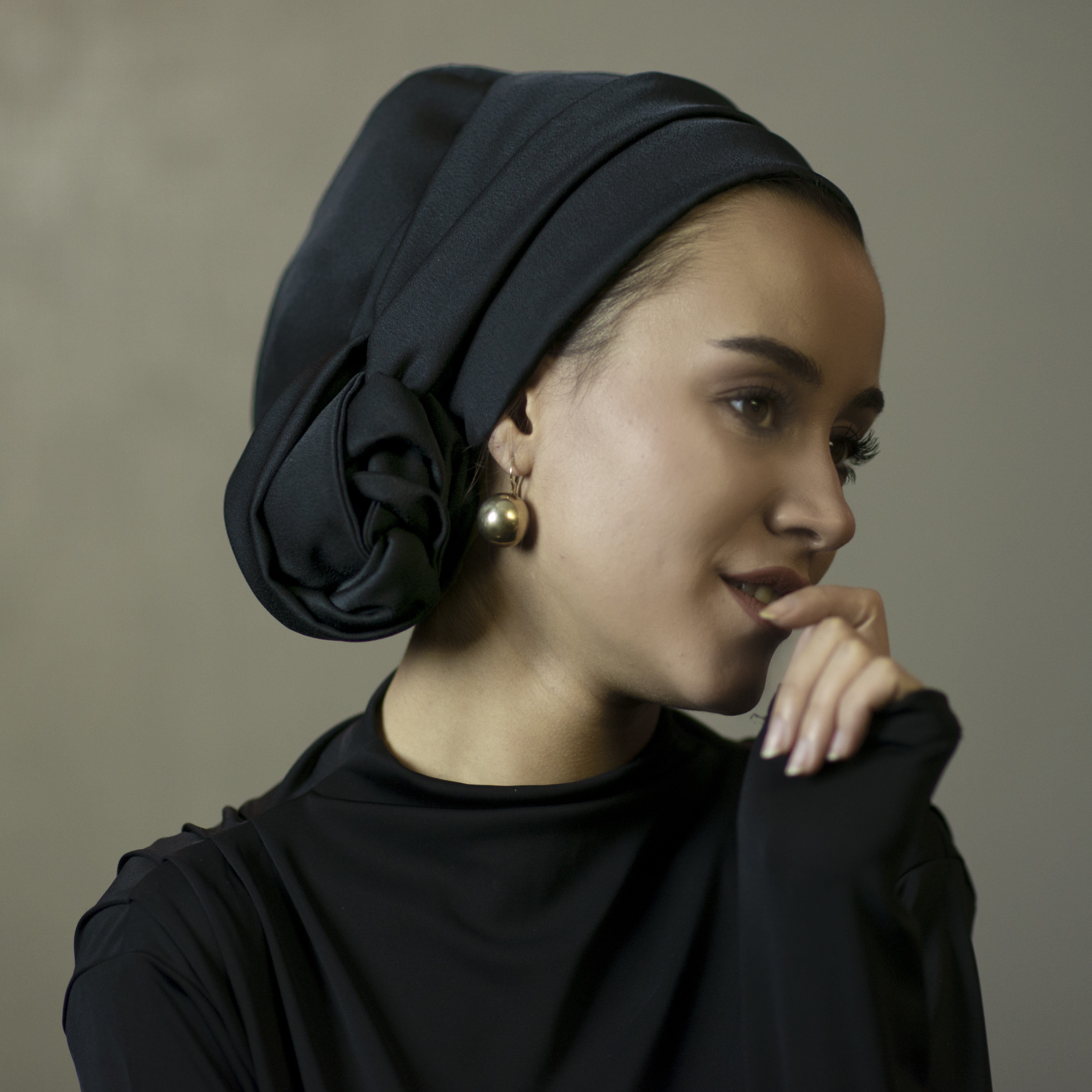 Dubai Tie Turban - Crepe Satin Fabric