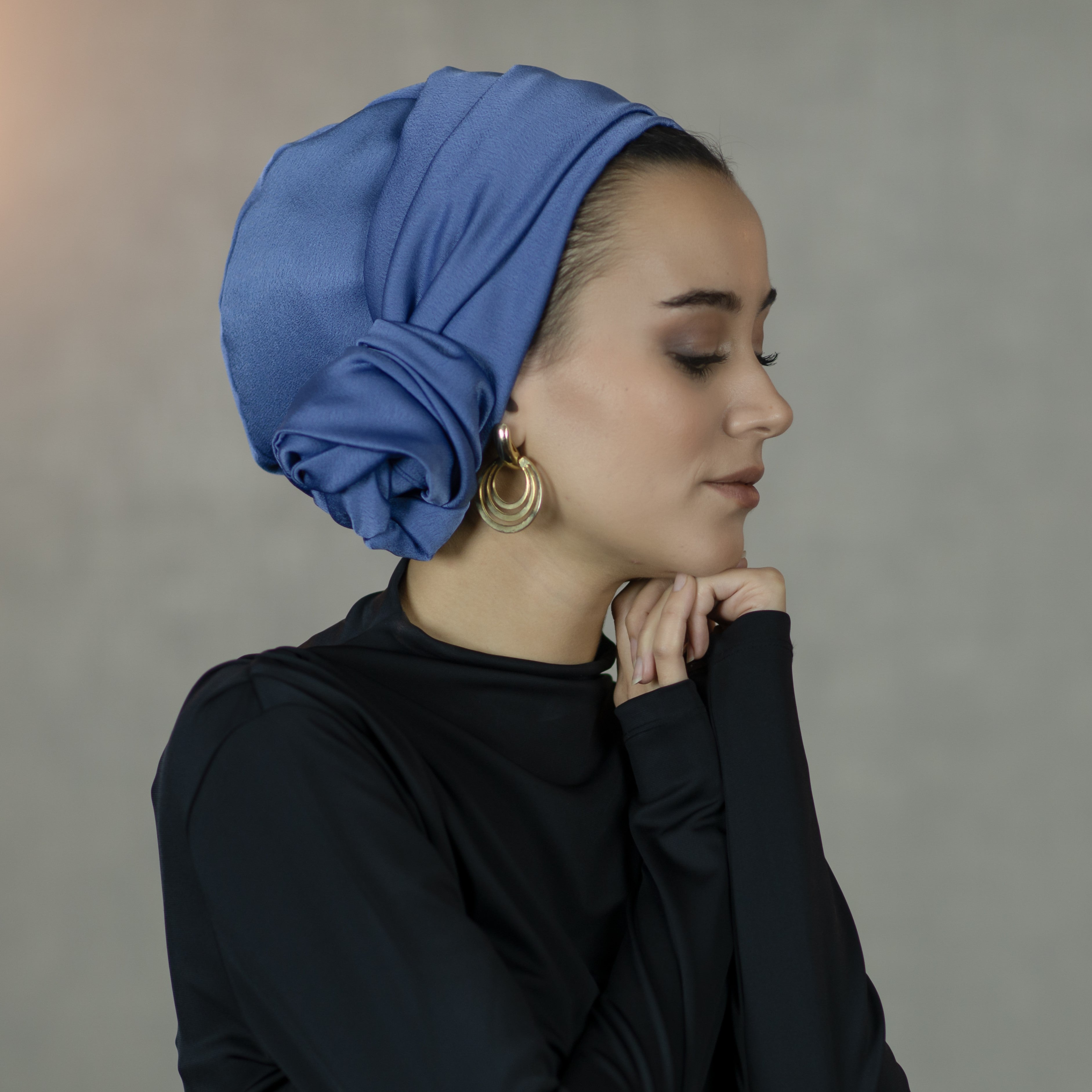 Dubai Tie Turban - Crepe Satin Fabric