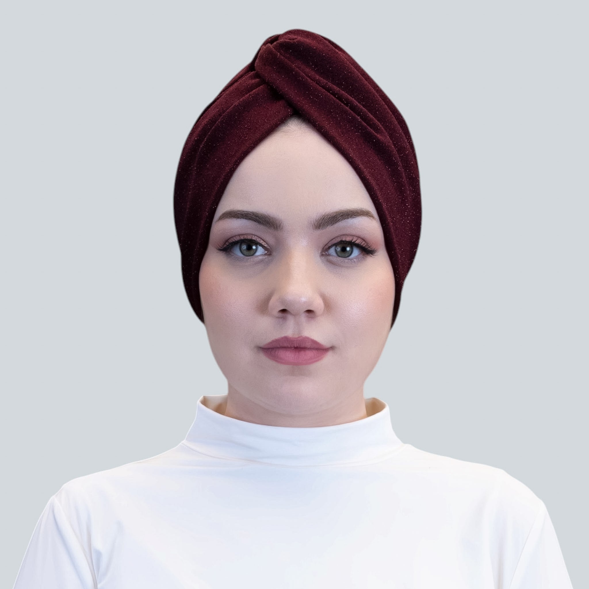 X GLITTERY BURGUNDY BONNET
