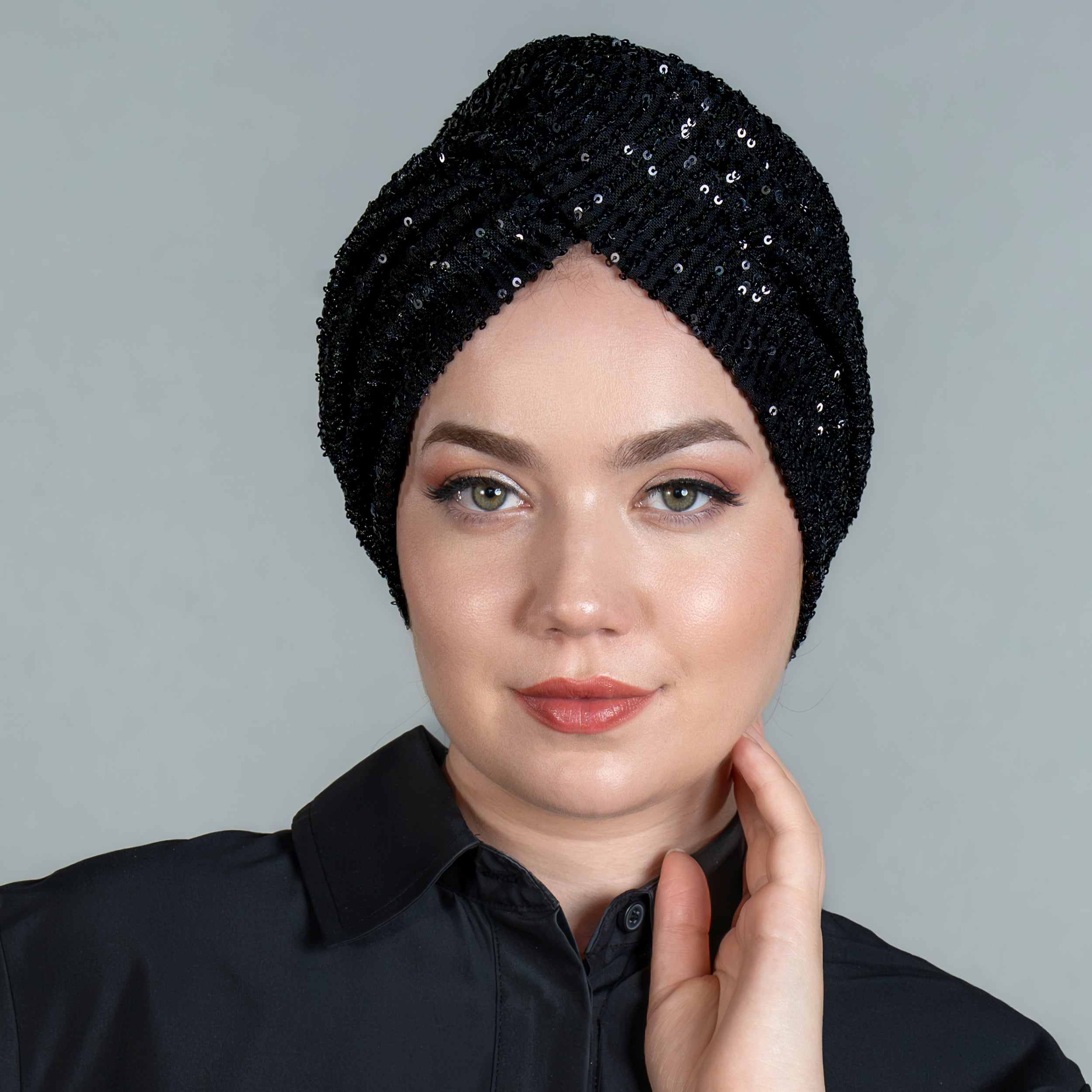 Roma Sequin Bonnet - Stretch Fabric - Lined - Multicolored - Bitter Colors