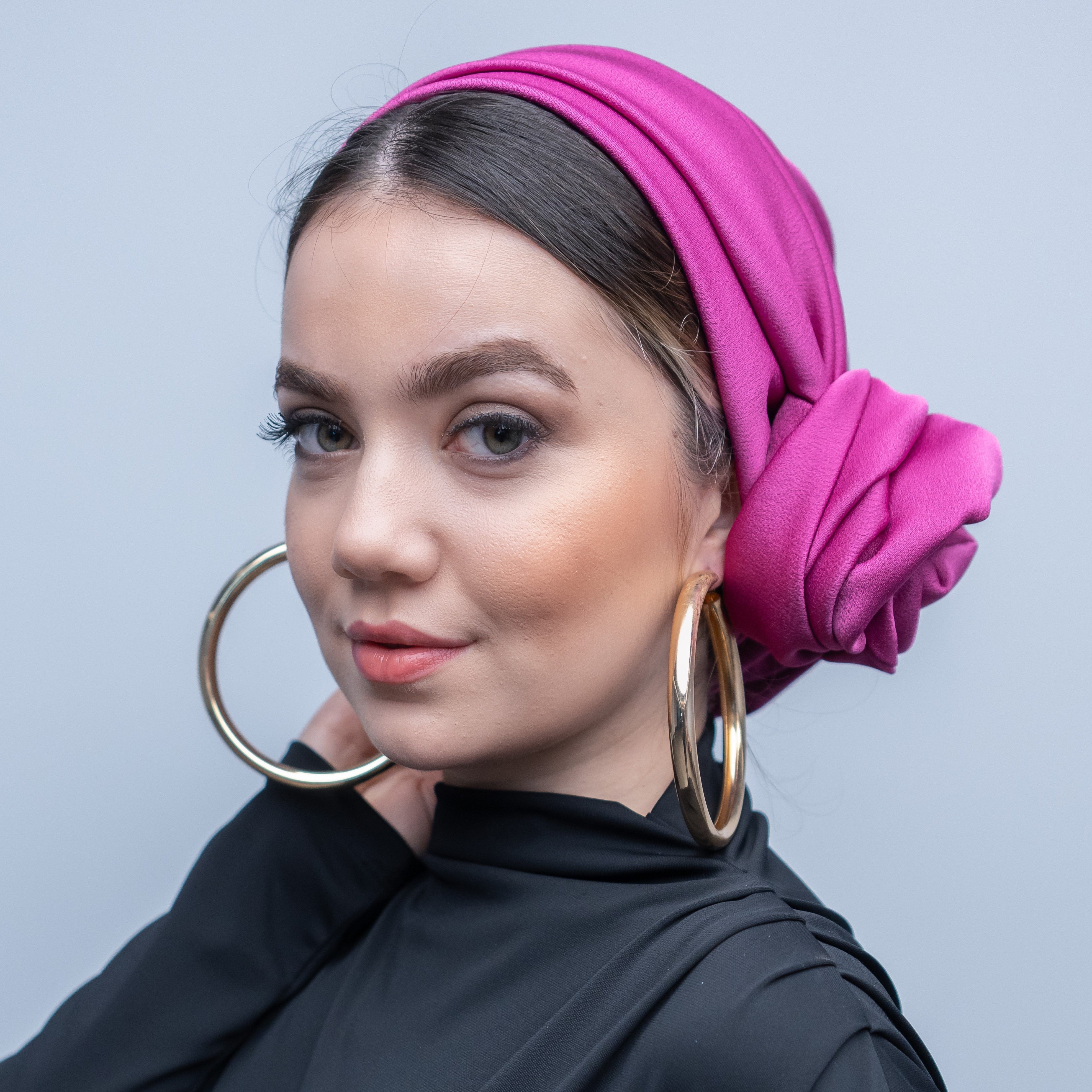 Dubai Tie Turban - Crepe Satin Fabric