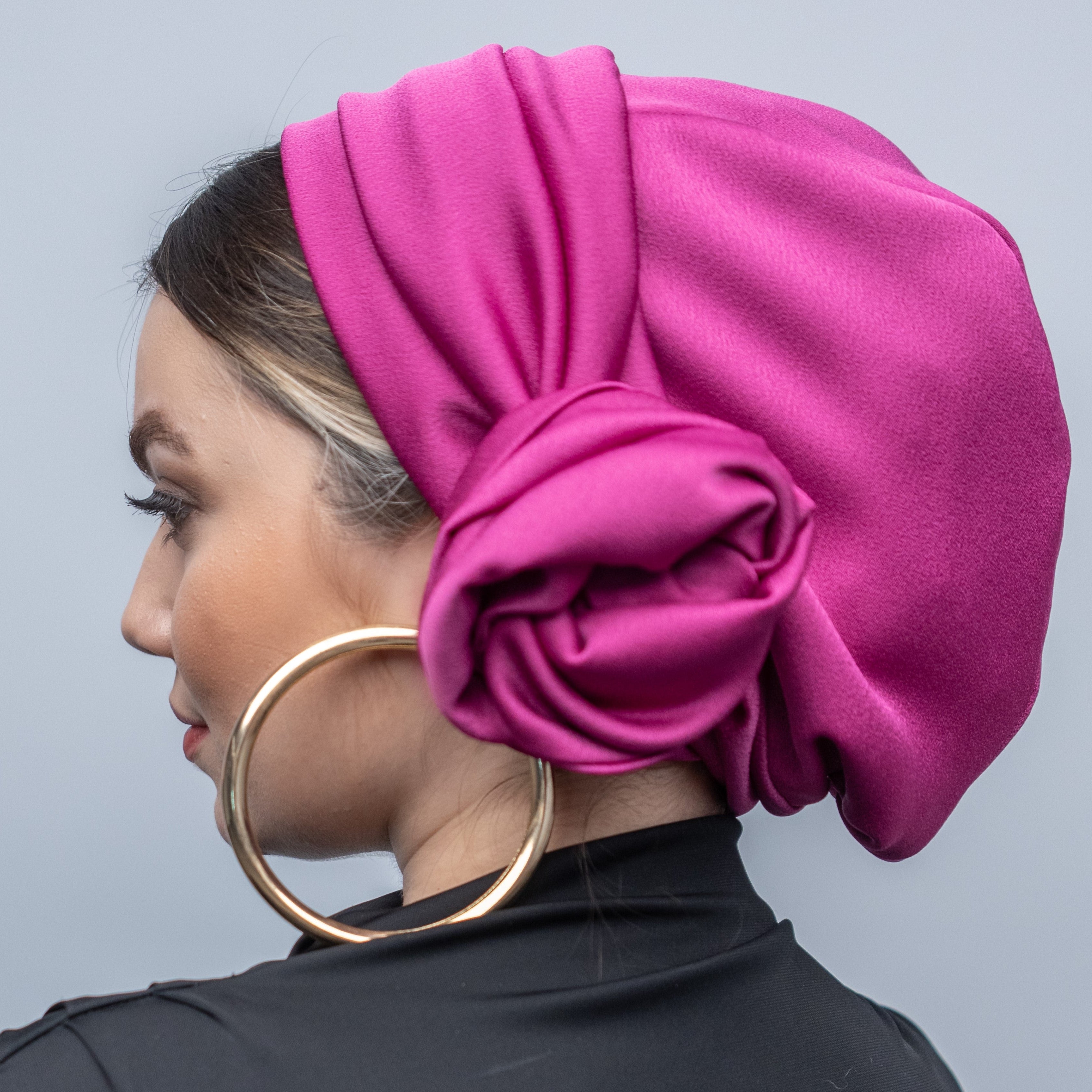 Dubai Tie Turban - Crepe Satin Fabric