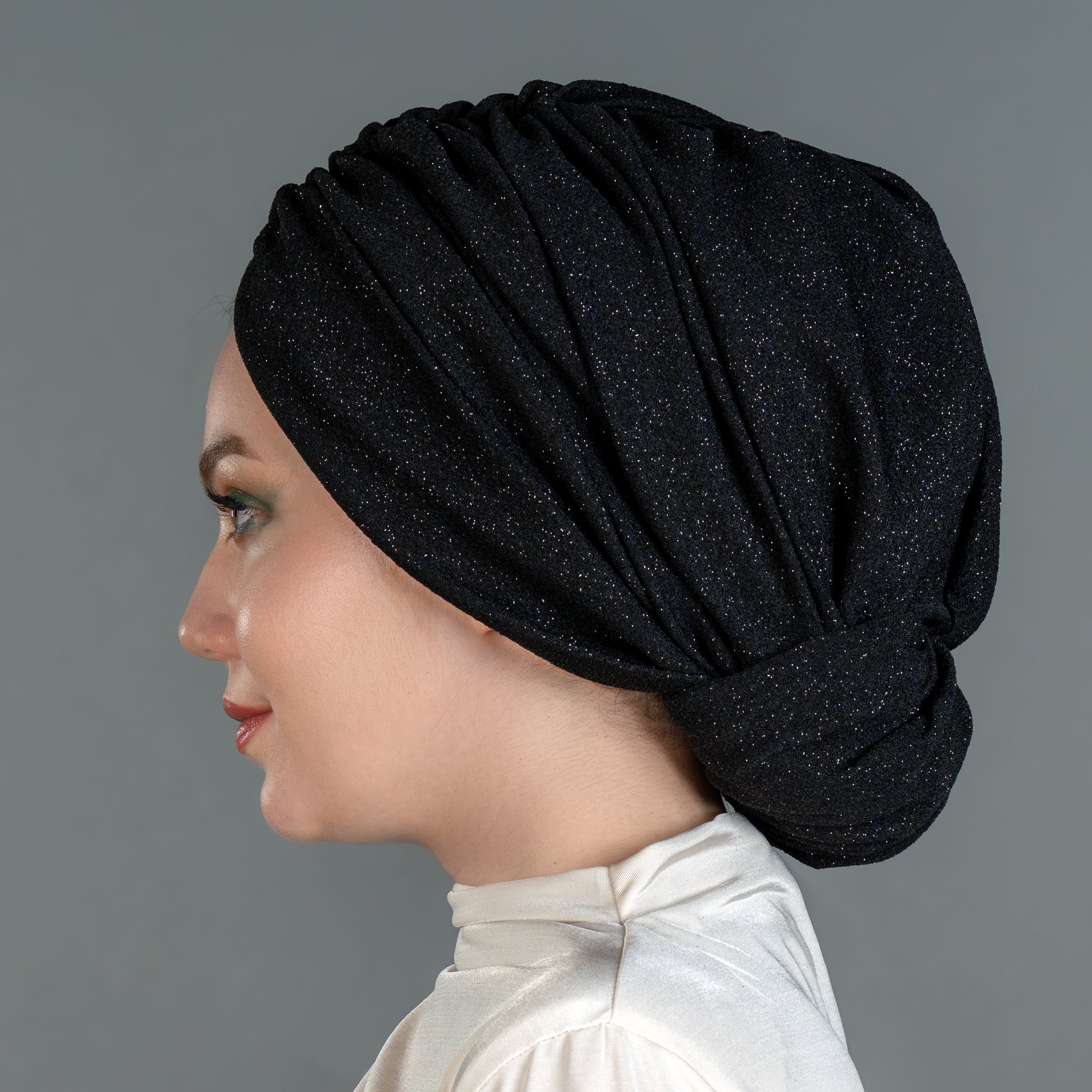 Beirut Everyday Elegant Bun Turban - Glitter Fabric